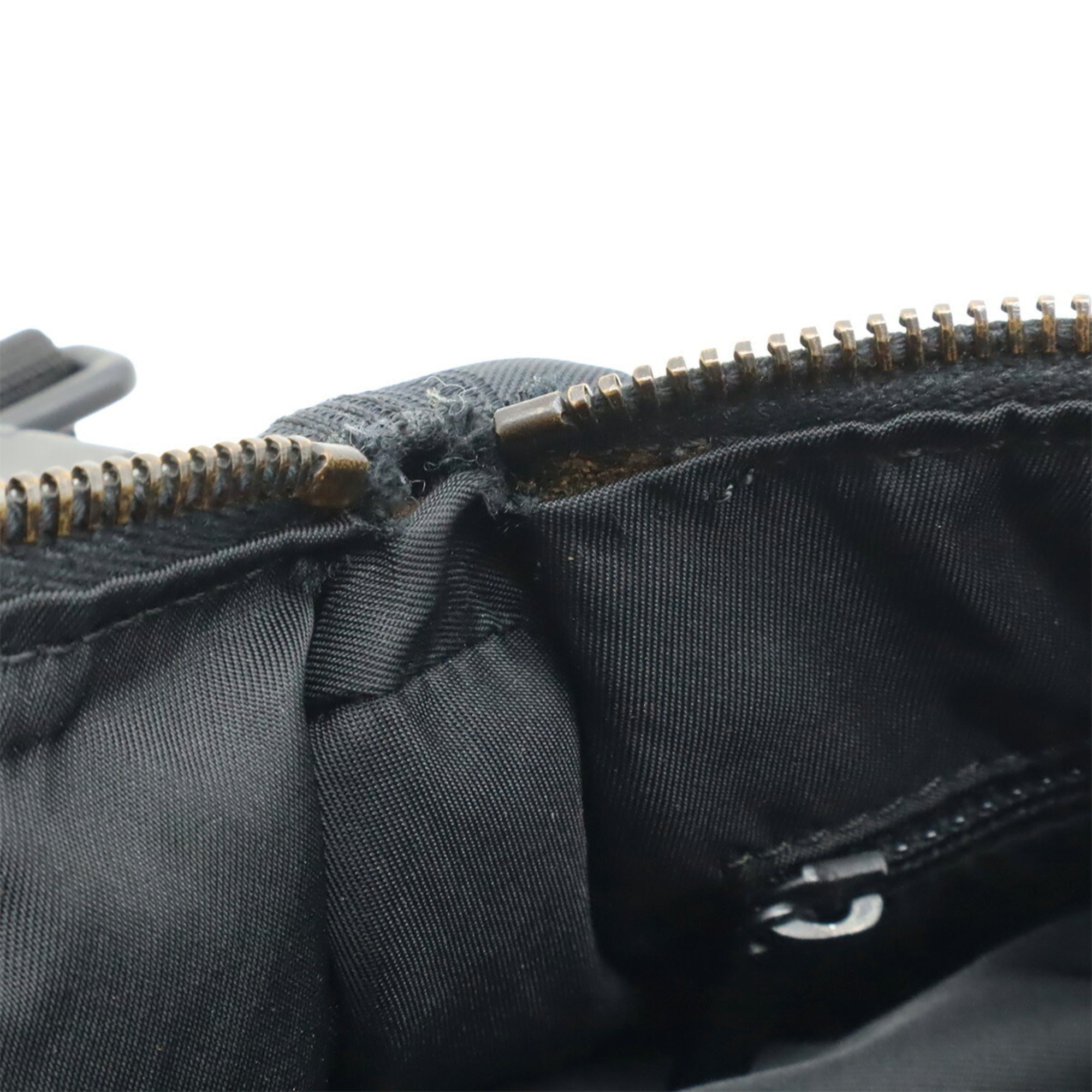 Chanel Black Nylon Jacquard Leather Shoulder Bag Sling Bag