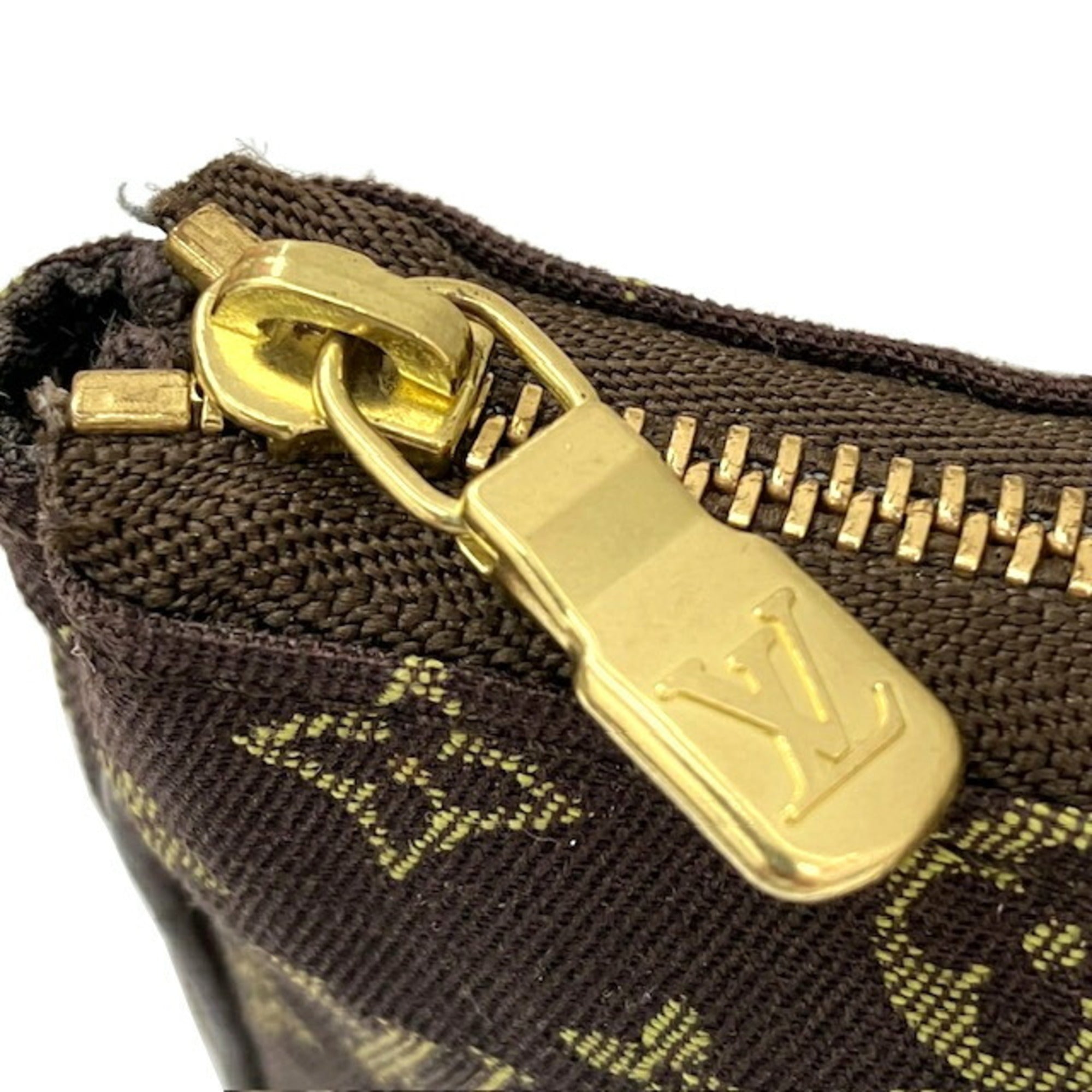 Louis Vuitton Brown Ebene Monogram Mini Lin Pouch