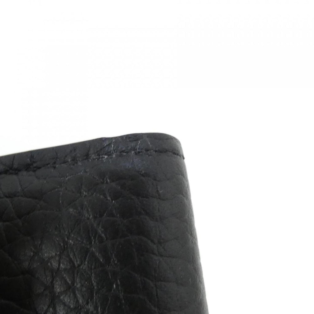 Louis Vuitton Black Leather Wallet (Tri-Fold)