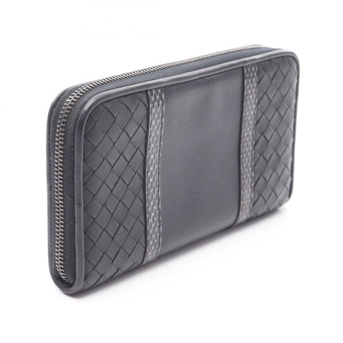 Bottega Veneta Black Leather Long Wallet (Bi-Fold)