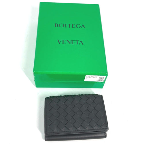 Bottega Veneta Black Leather Wallet (Tri-Fold)