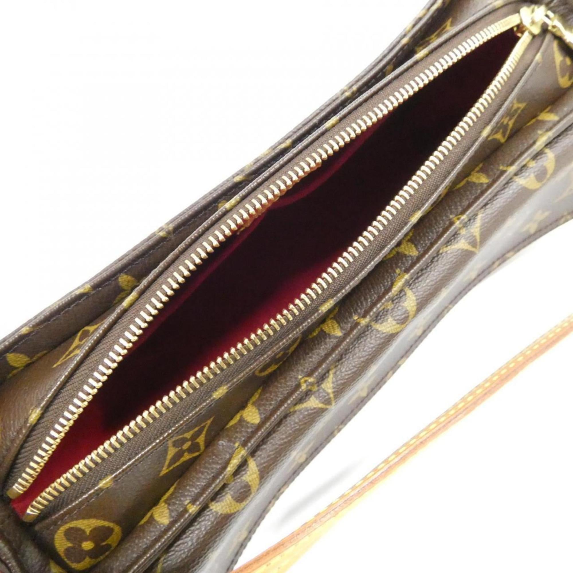 Louis Vuitton Marron Coated Canvas Shoulder Bag