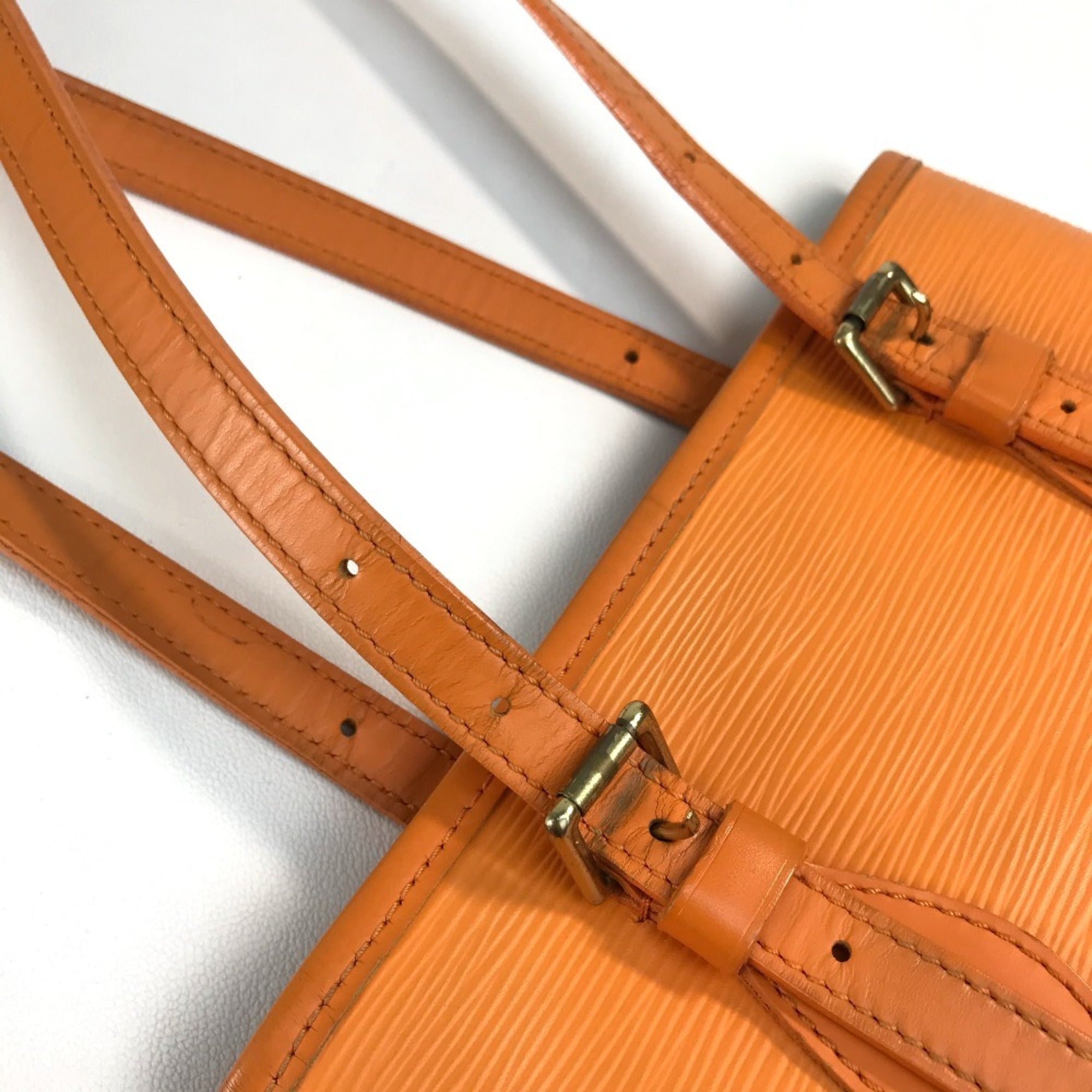 Louis Vuitton Epi Orange Epi Leather Handbag Shoulder Bag Tote Bag