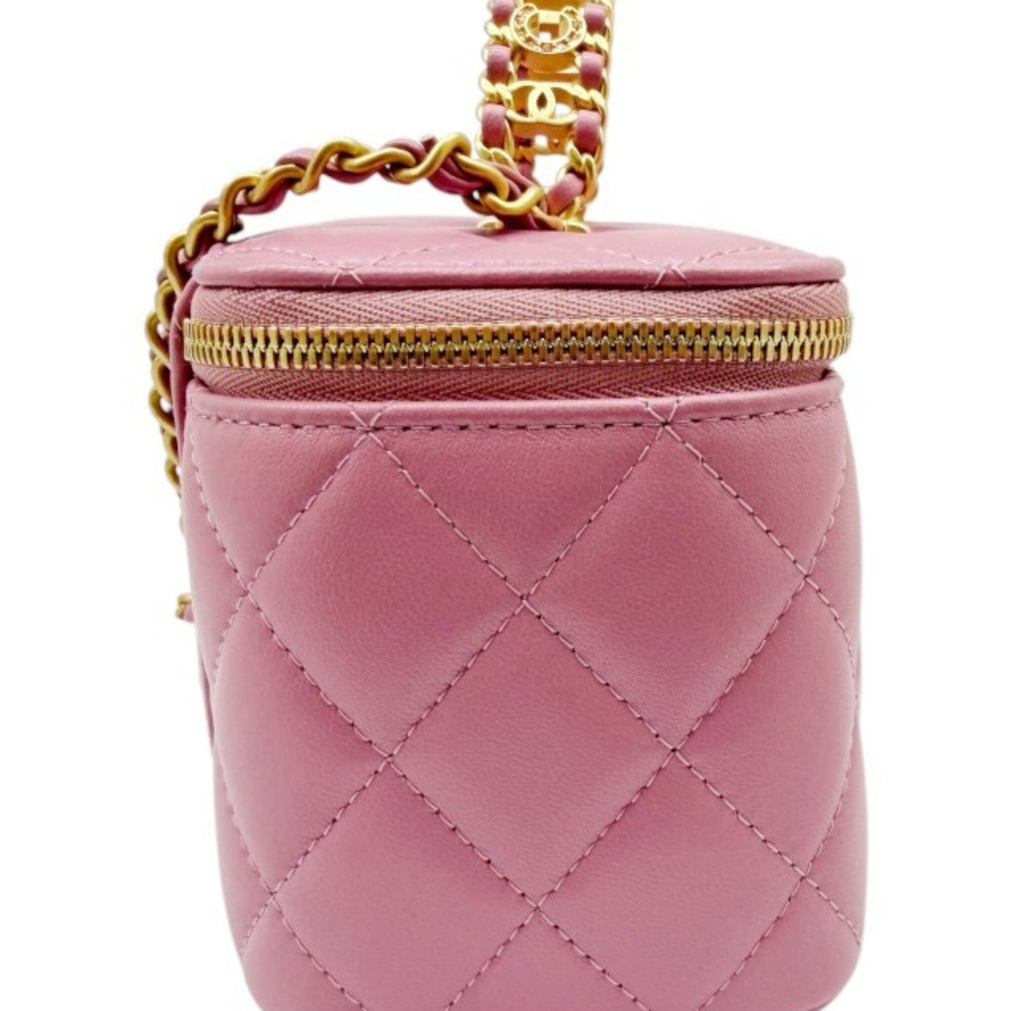 Chanel Pink Leather Handbag Shoulder Bag