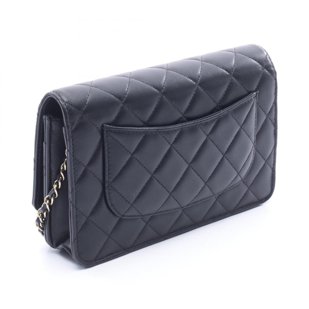Chanel Black Leather Handbag Shoulder Bag