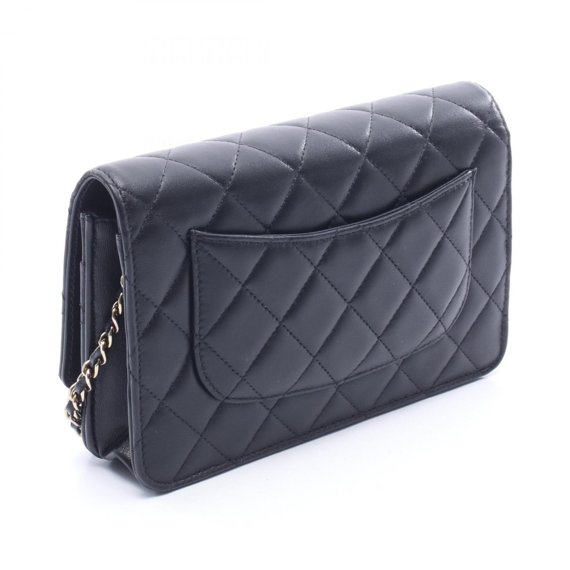 Chanel Black Leather Handbag Shoulder Bag