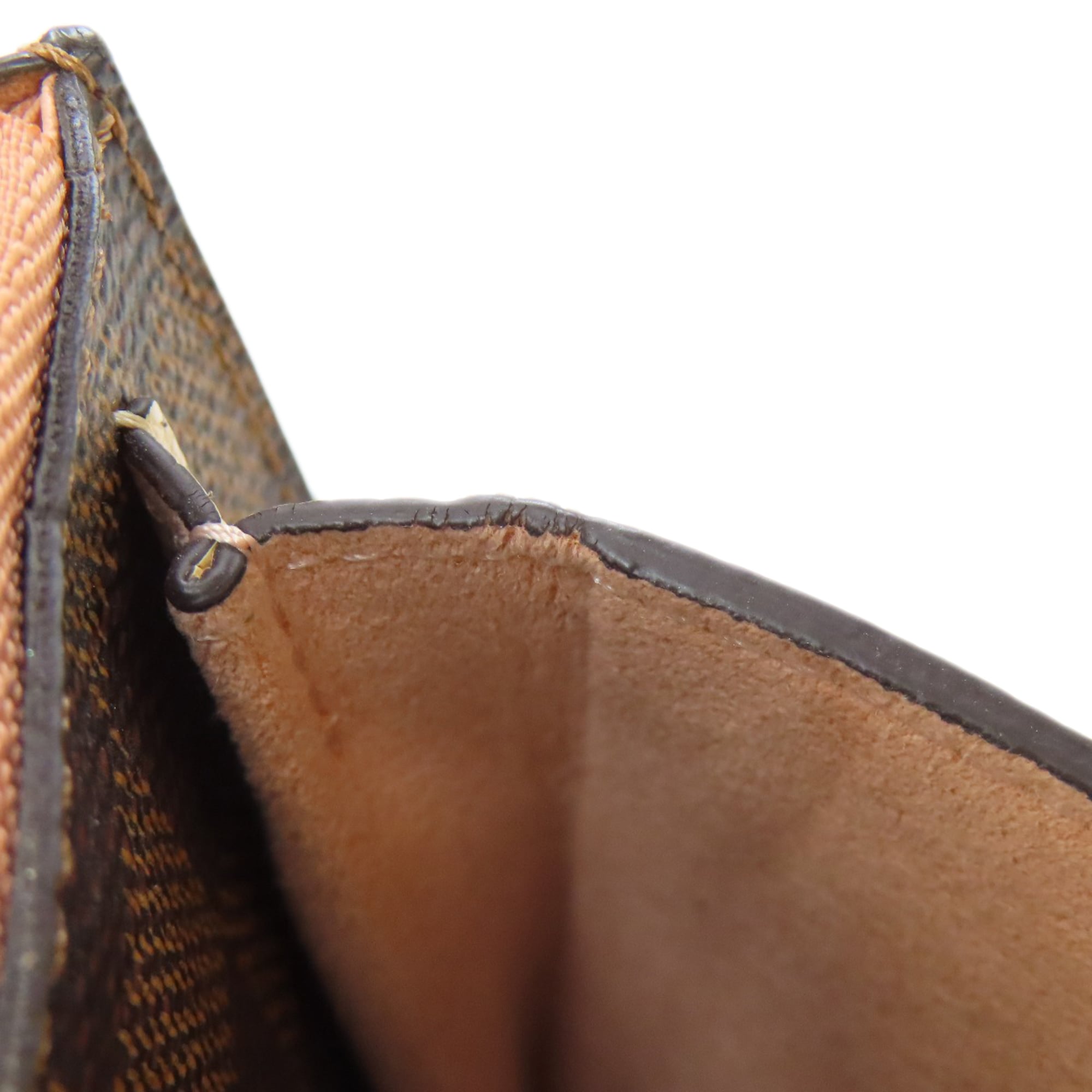 Louis Vuitton Brown Damier Canvas Ebene Damier Canvas Chain/Shoulder Wallet