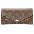 Louis Vuitton Brown Pink Monogram Long Wallet (Tri-Fold)