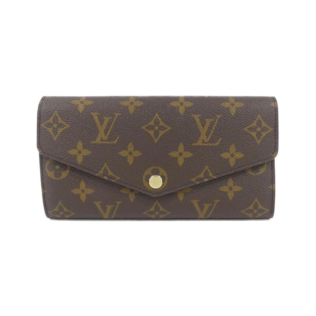 Louis Vuitton Monogram Blue Marron Coated Canvas Long Wallet
