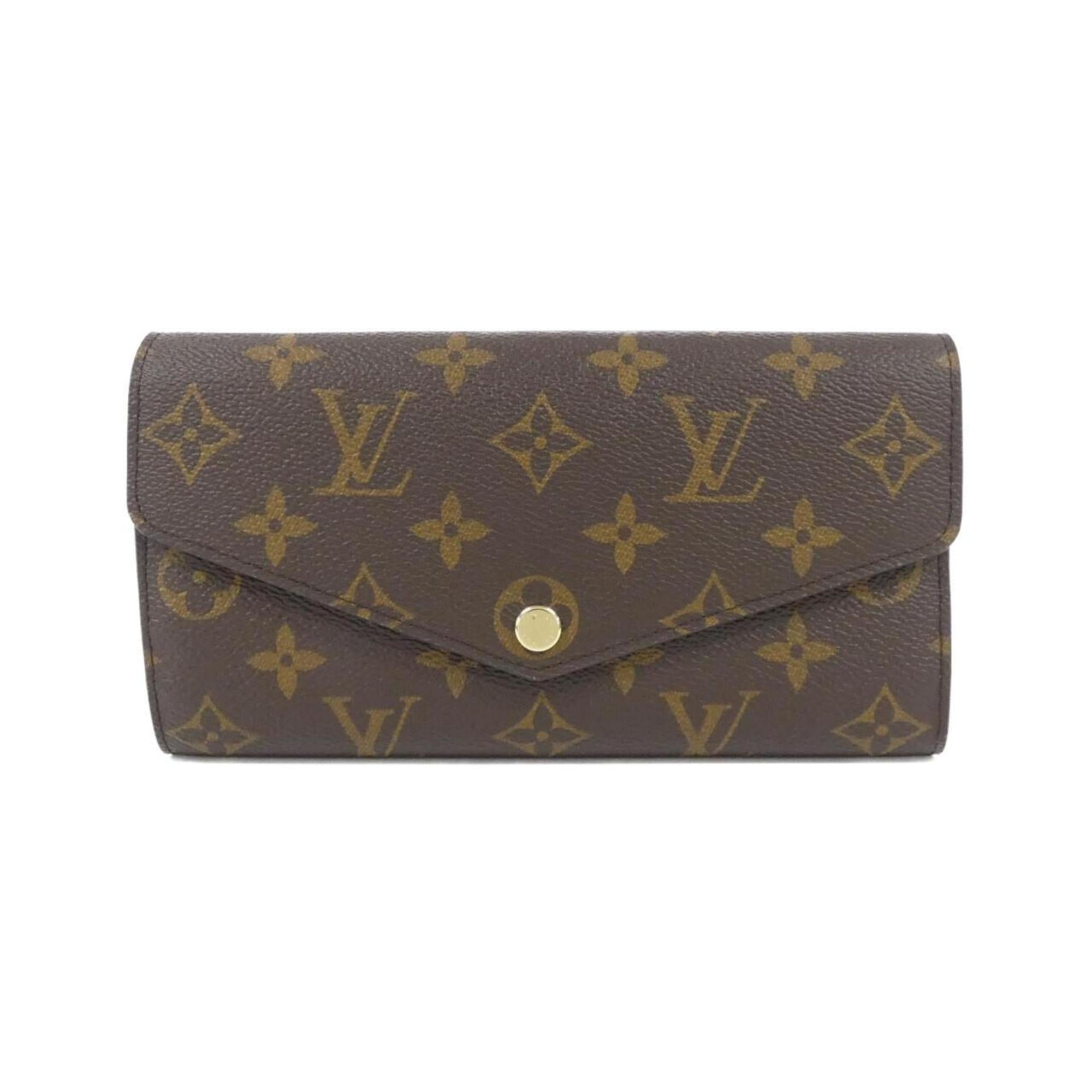 Louis Vuitton Monogram Blue Marron Coated Canvas Long Wallet