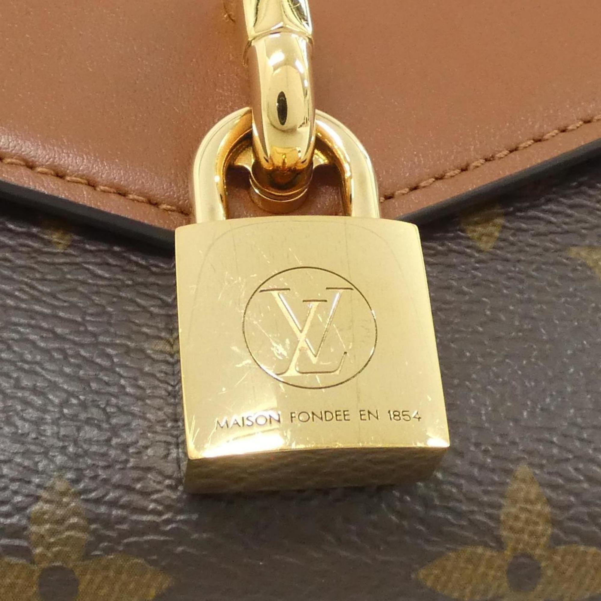 Louis Vuitton Caramel Marron Coated Canvas Leather Shoulder Bag