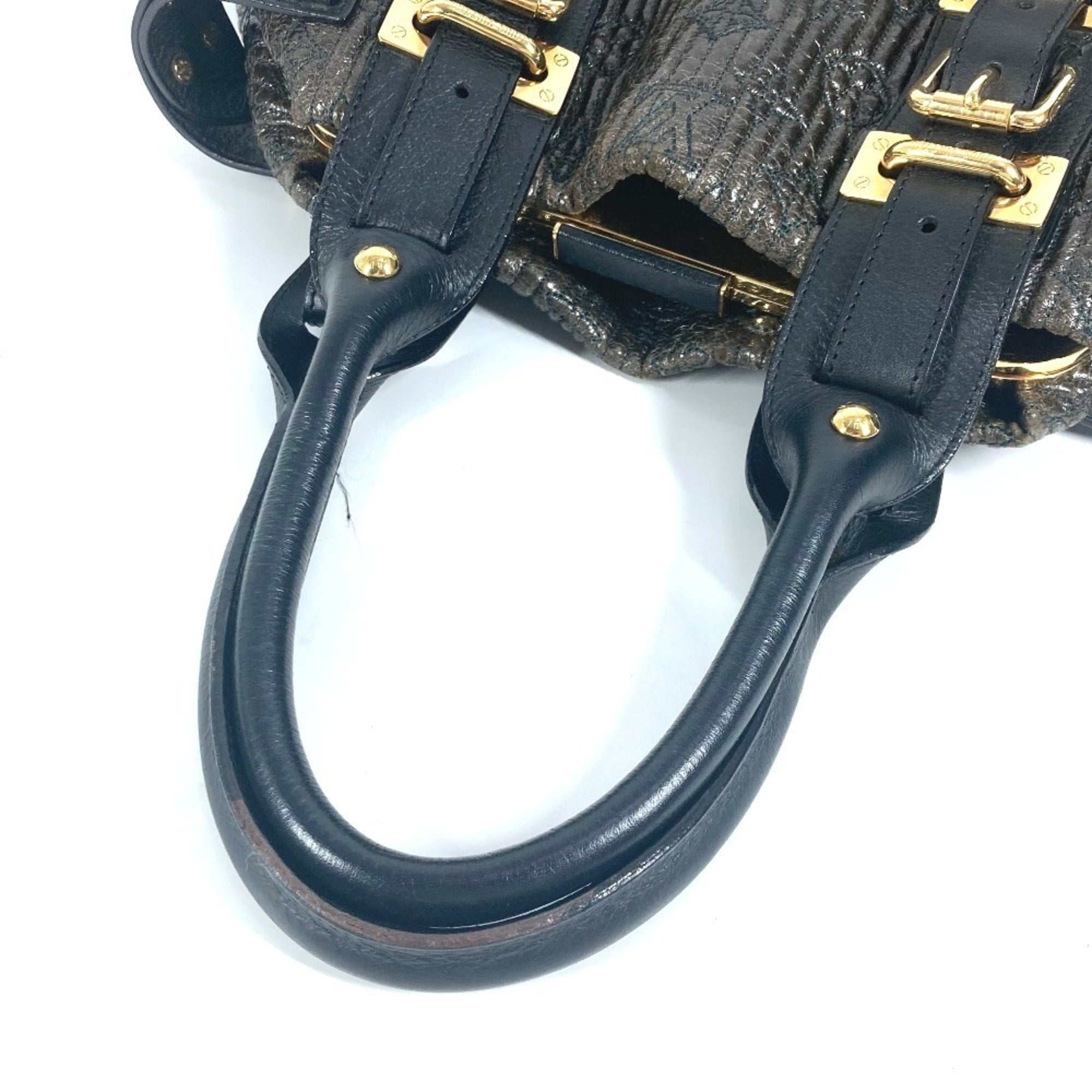 Louis Vuitton Black Noir Handbag Shoulder Bag Tote Bag