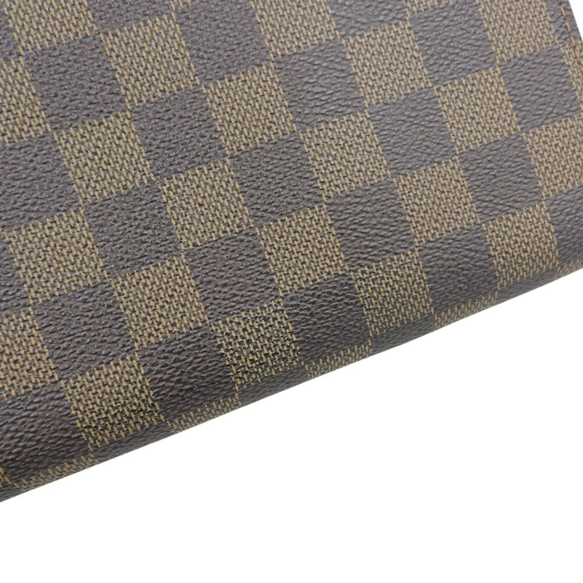 Louis Vuitton Damier Canvas Ebene Pvc Long Wallet