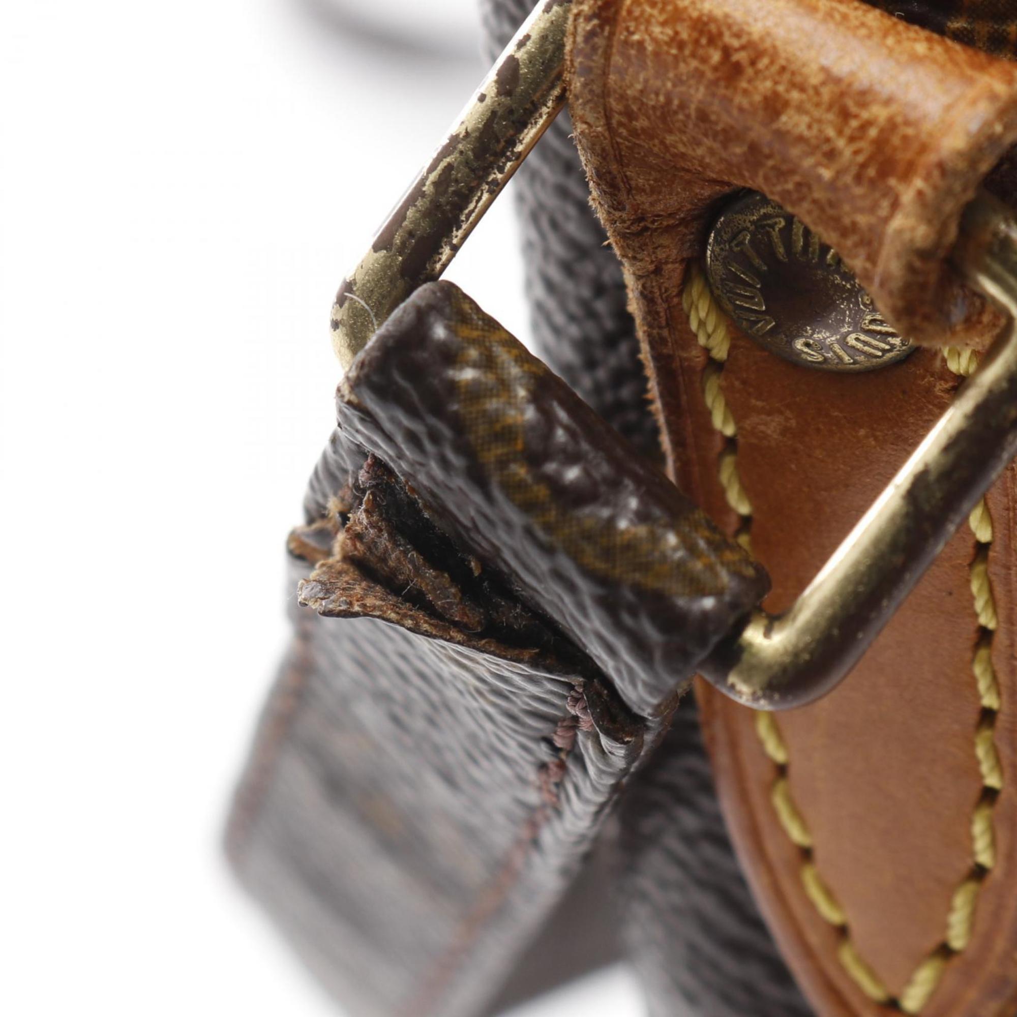 Louis Vuitton Brown Pvc Coated Canvas Leather Shoulder Bag