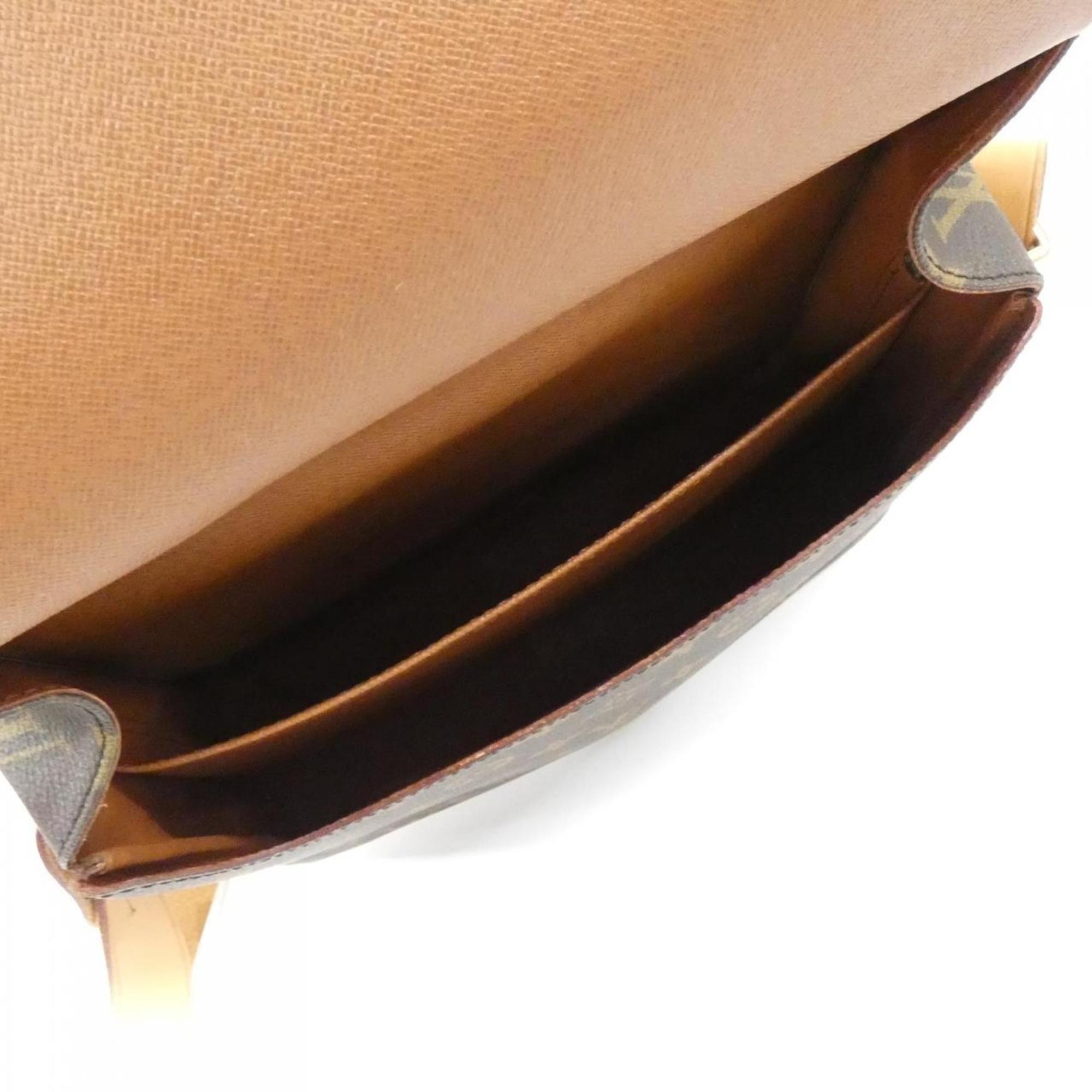 Louis Vuitton Brown Coated Canvas Shoulder Bag