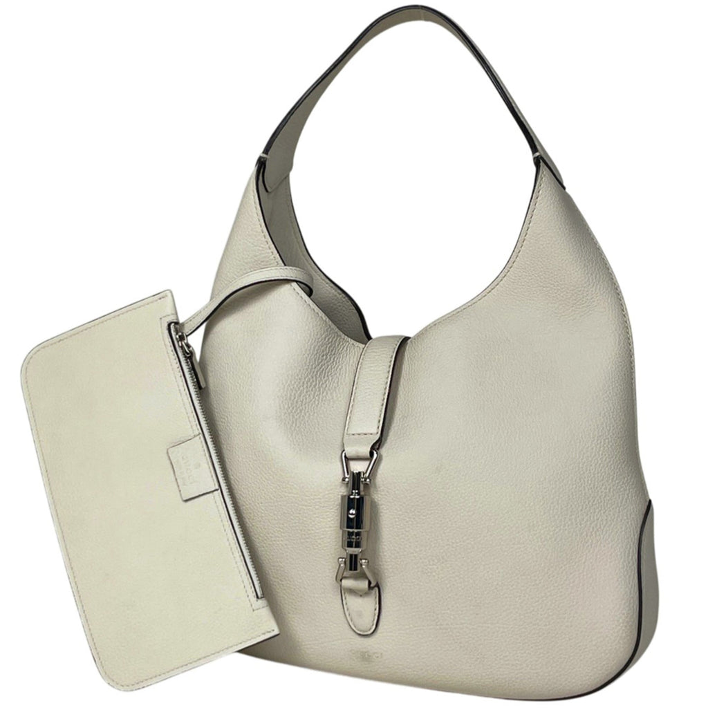 Gucci New Jackie White Leather Shoulder Bag (Pre-Owned)