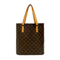 Louis Vuitton Brown Leather Pvc Shoulder Bag Tote Bag