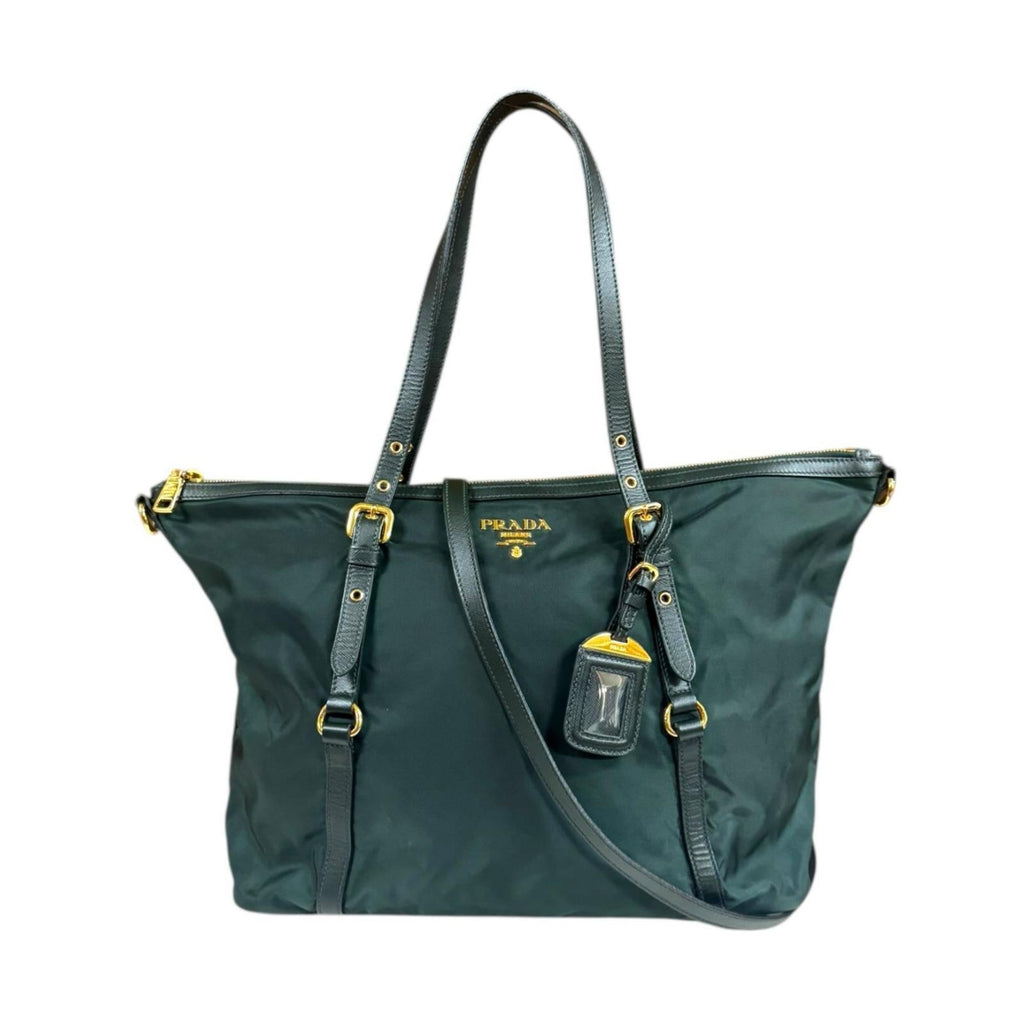 Prada Green Nylon Shoulder Bag