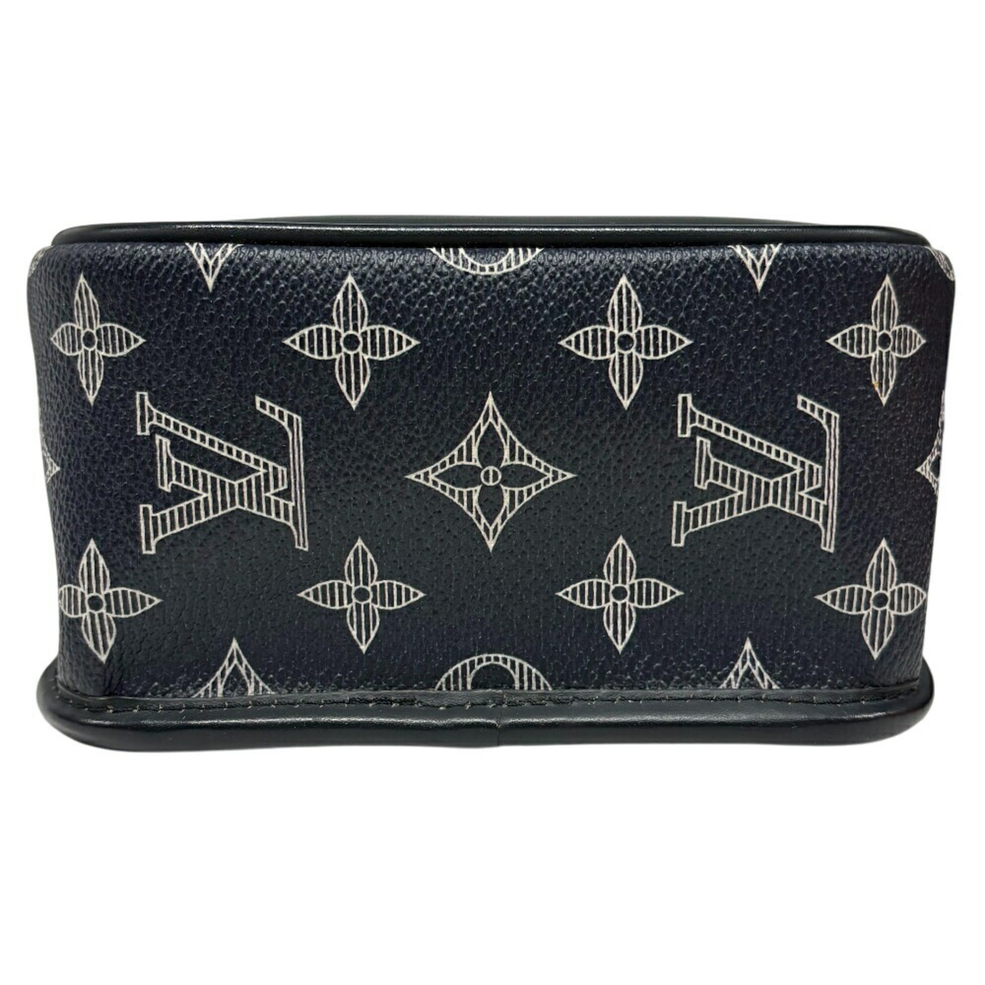 Louis Vuitton Navy Leather Shoulder Bag