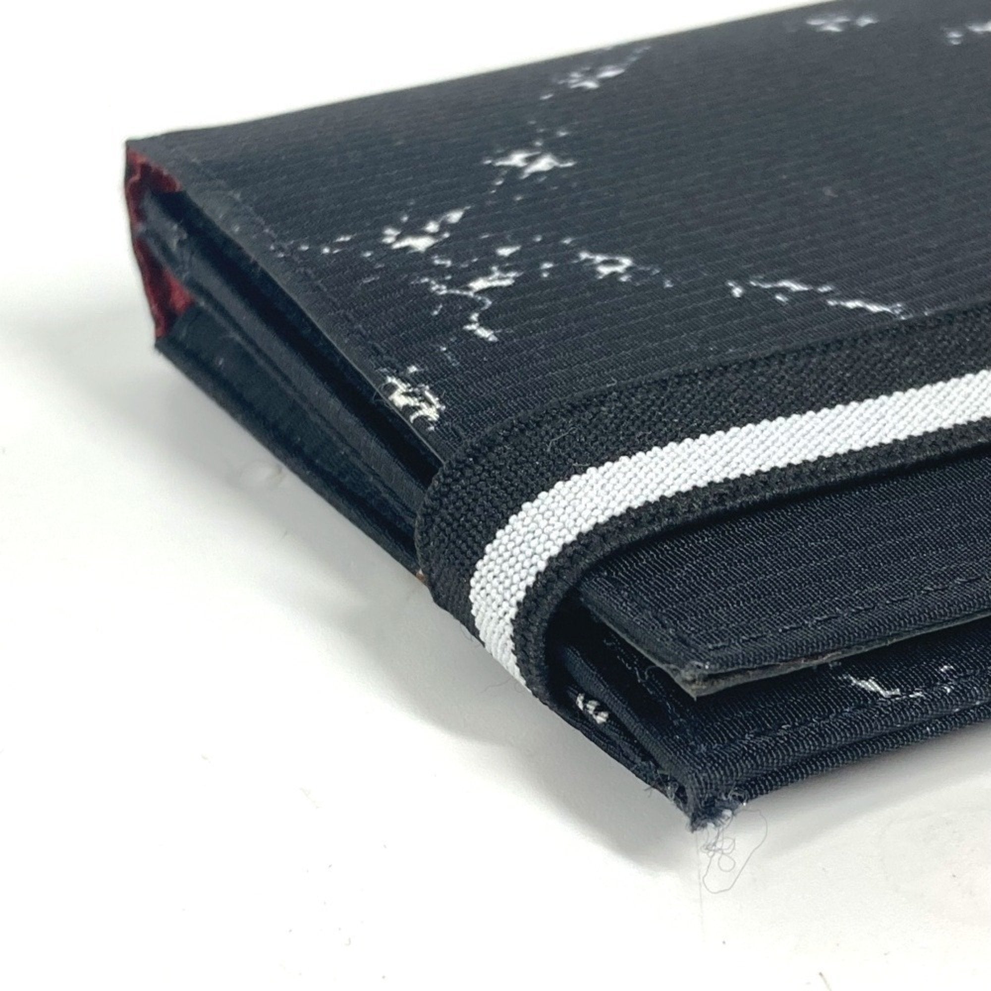 Chanel Black Nylon Long Wallet (Bi-Fold)