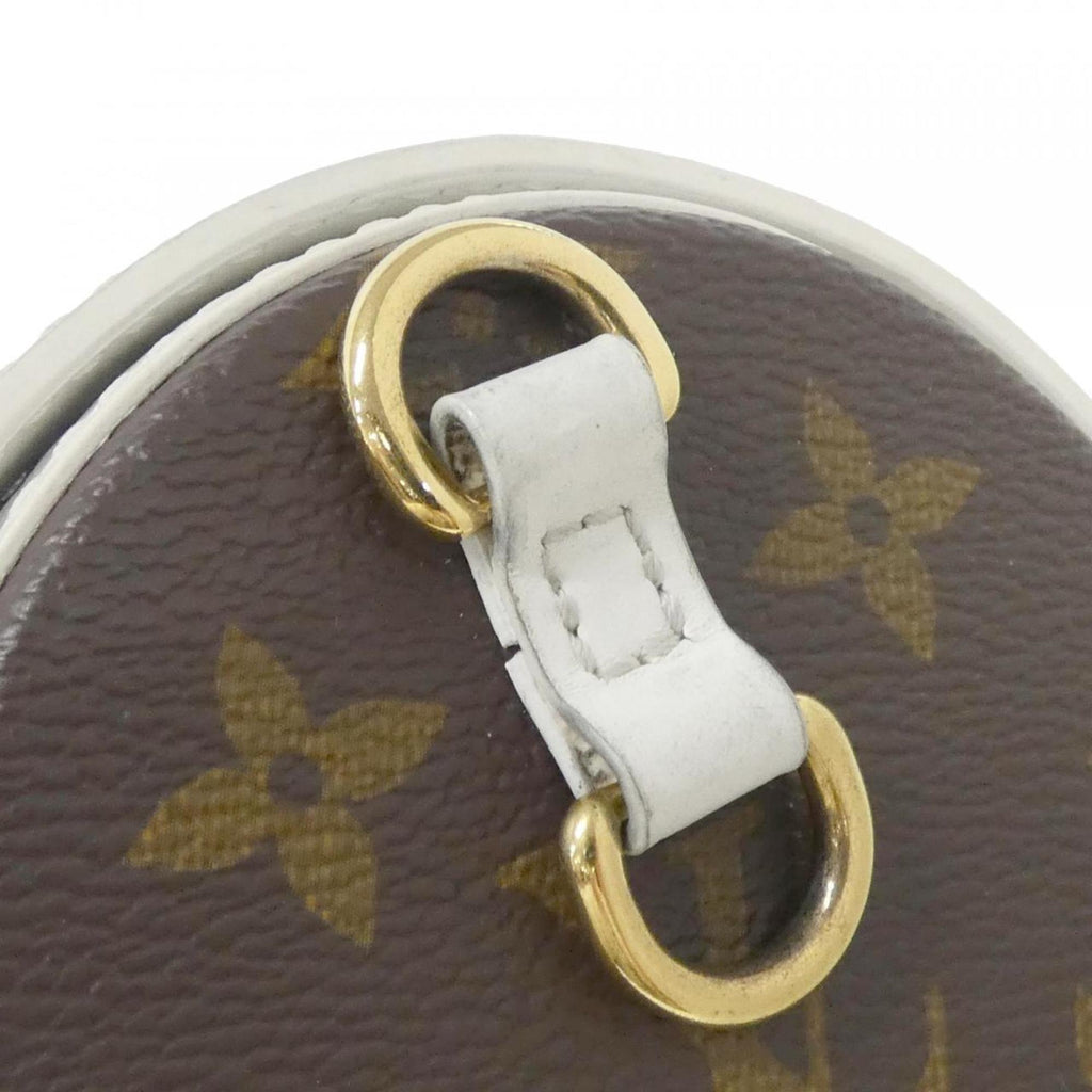 Louis Vuitton Brown White Coated Canvas Leather Shoulder Bag