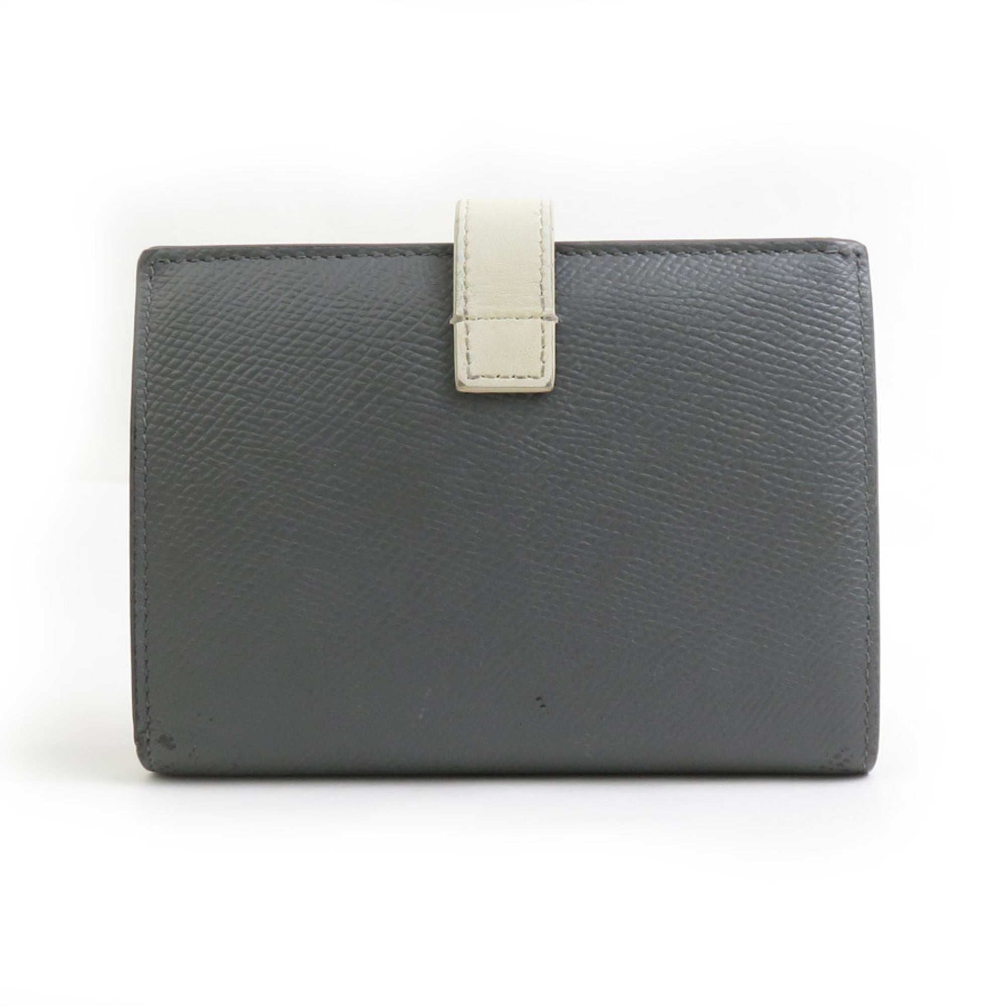 Celine Gray Ivory Leather Wallet (Bi-Fold)