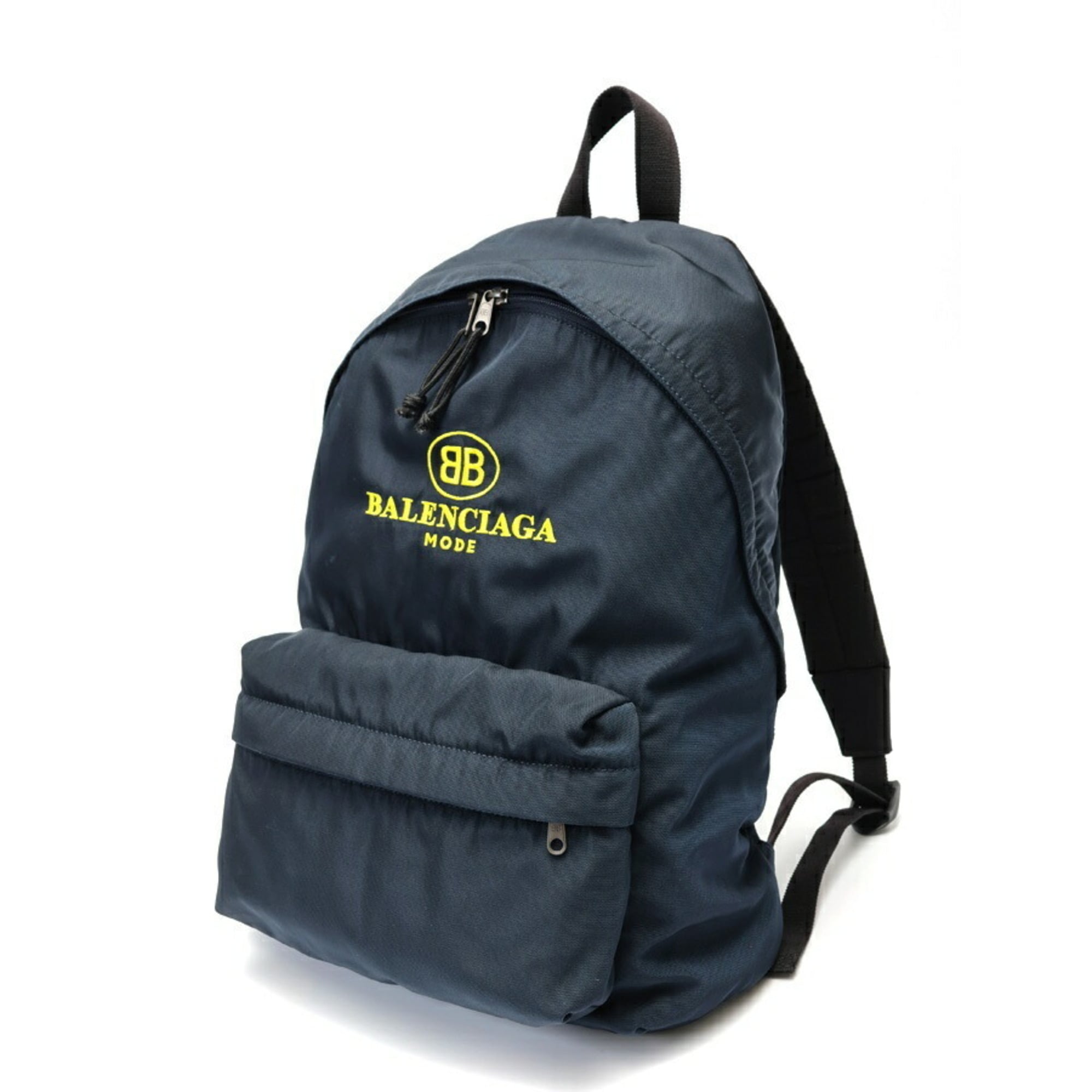 Balenciaga Navy Nylon Backpack