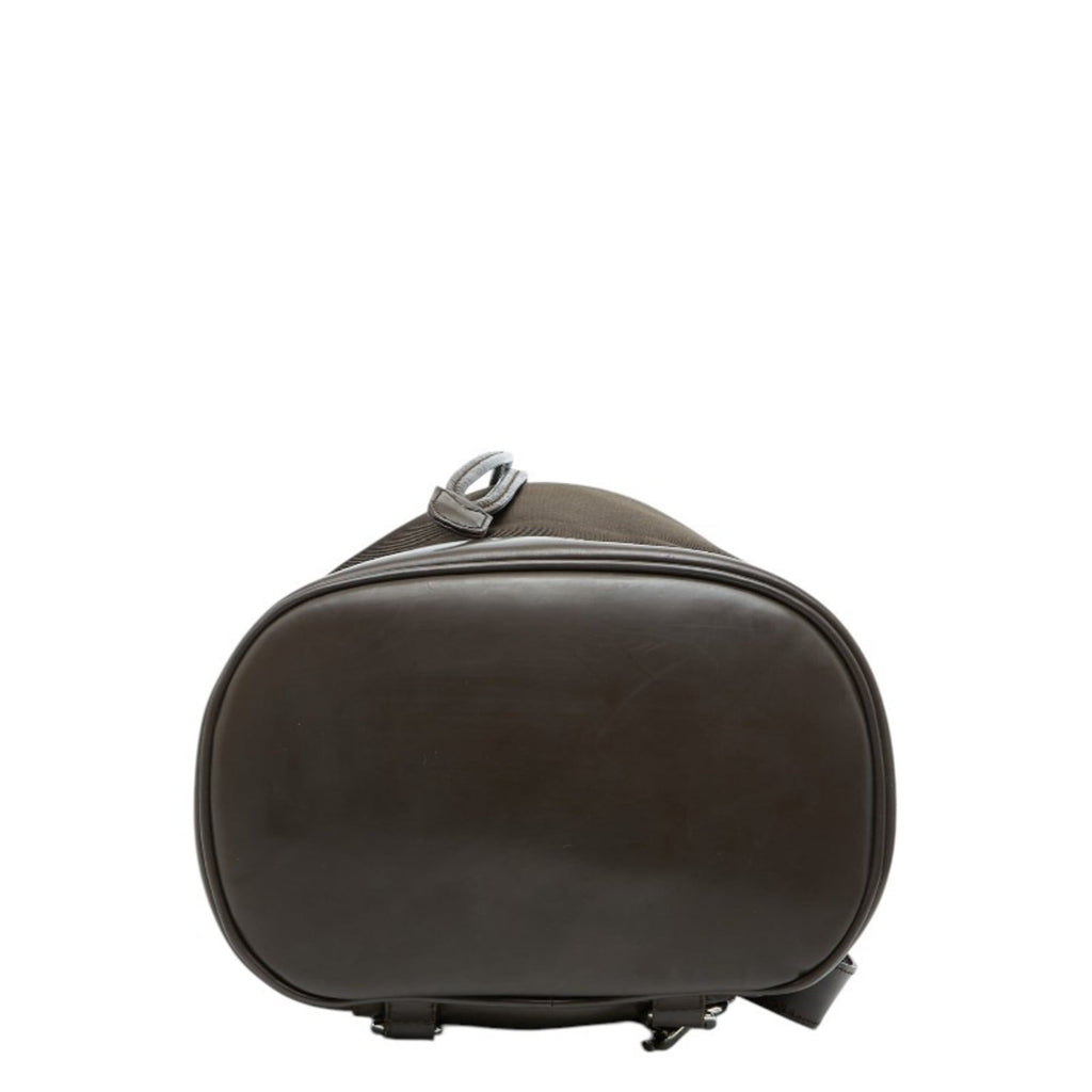 Gucci Brown Nylon Leather Shoulder Bag Sling Bag (Pre-Owned)