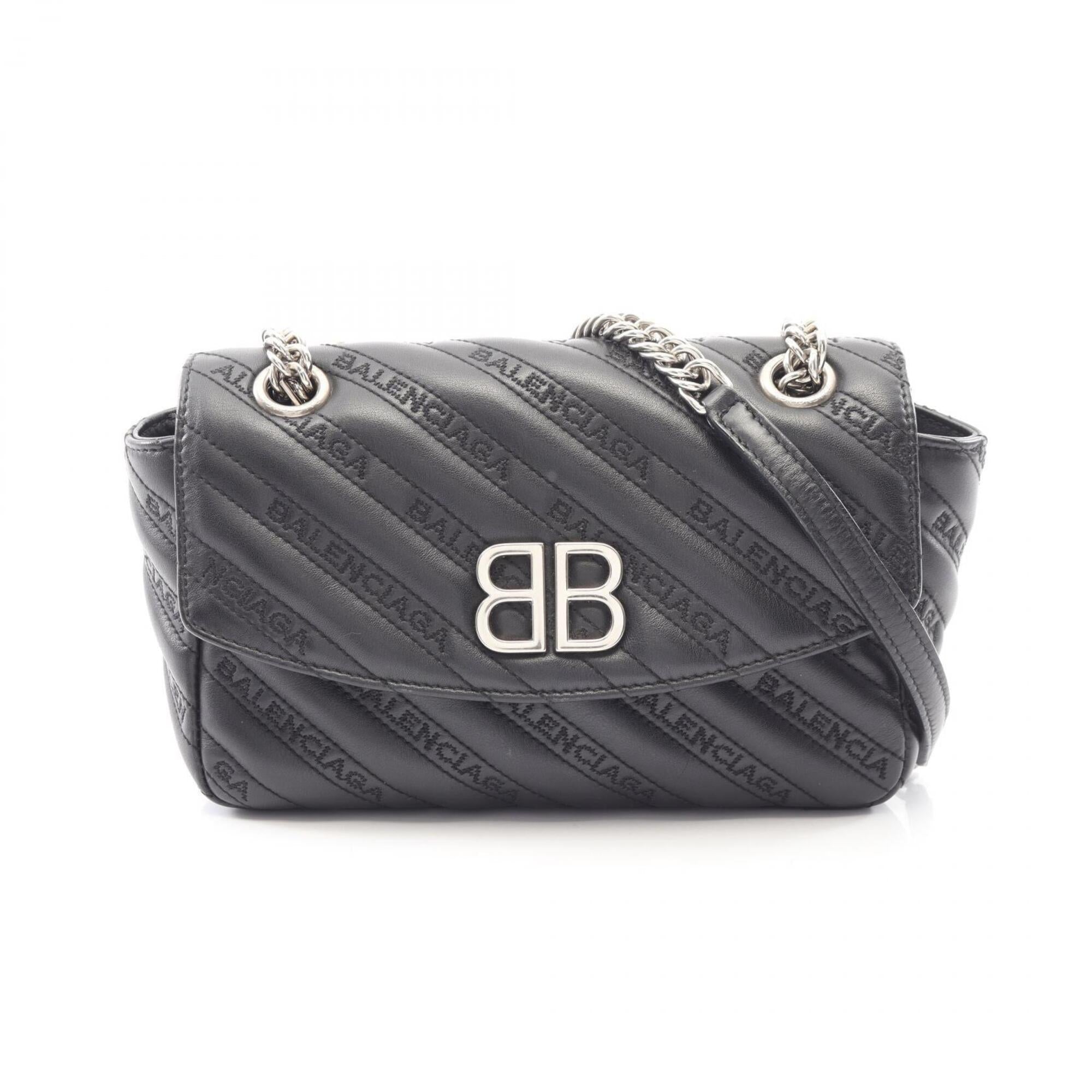 Balenciaga Black Leather Handbag Shoulder