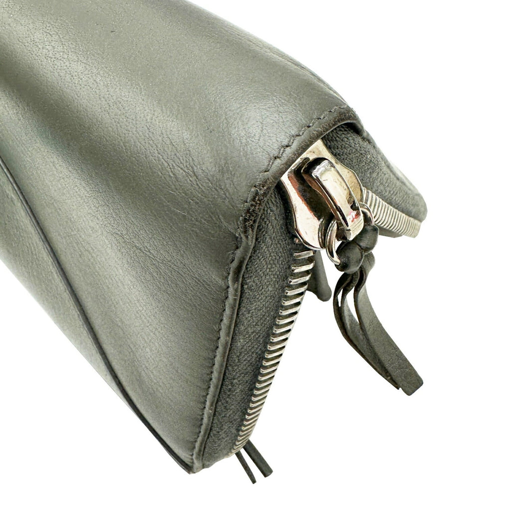 Balenciaga Gray Leather Long Wallet (Bi-Fold)