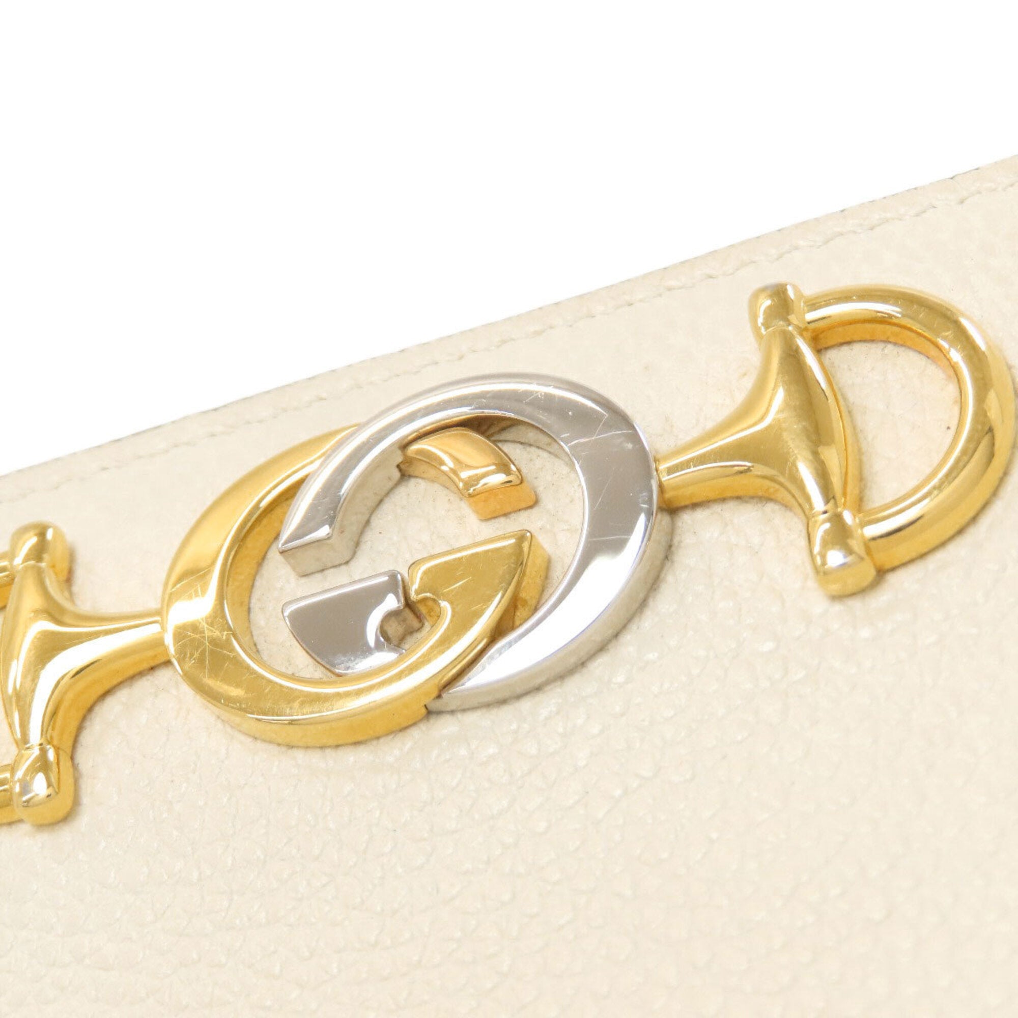 Gucci Ivory Leather Long Wallet (Bi-Fold) (Pre-Owned)