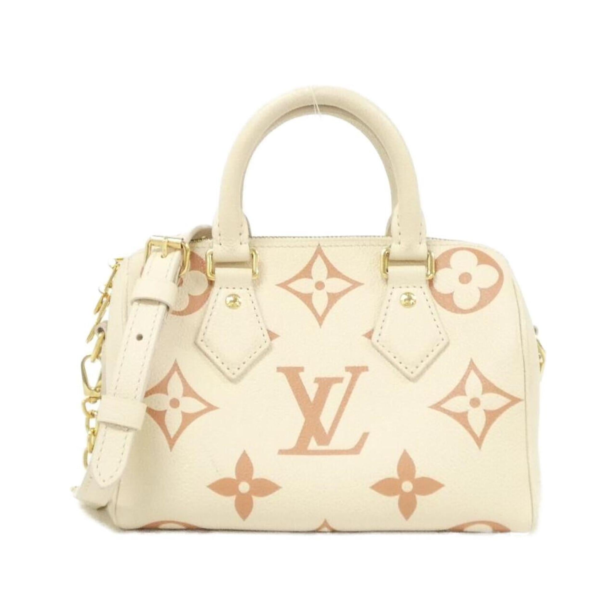 Louis Vuitton Cream White Leather Boston Bag