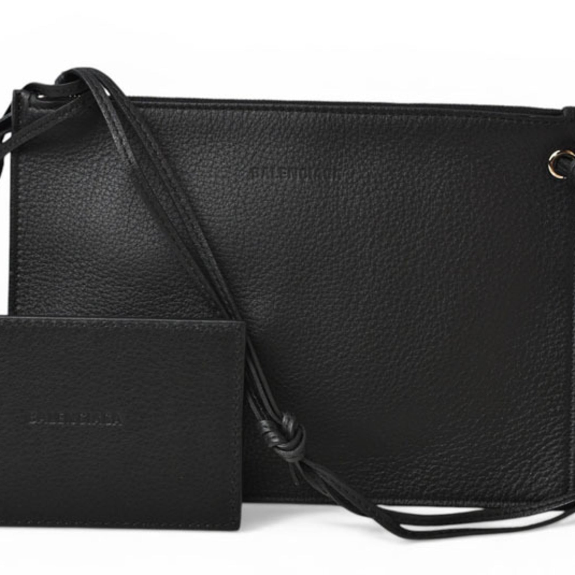 Balenciaga Black Leather Pouch