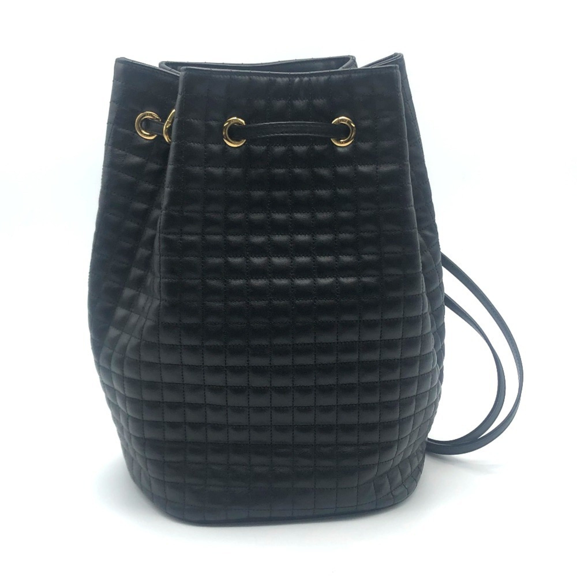 Celine Black Leather Backpack