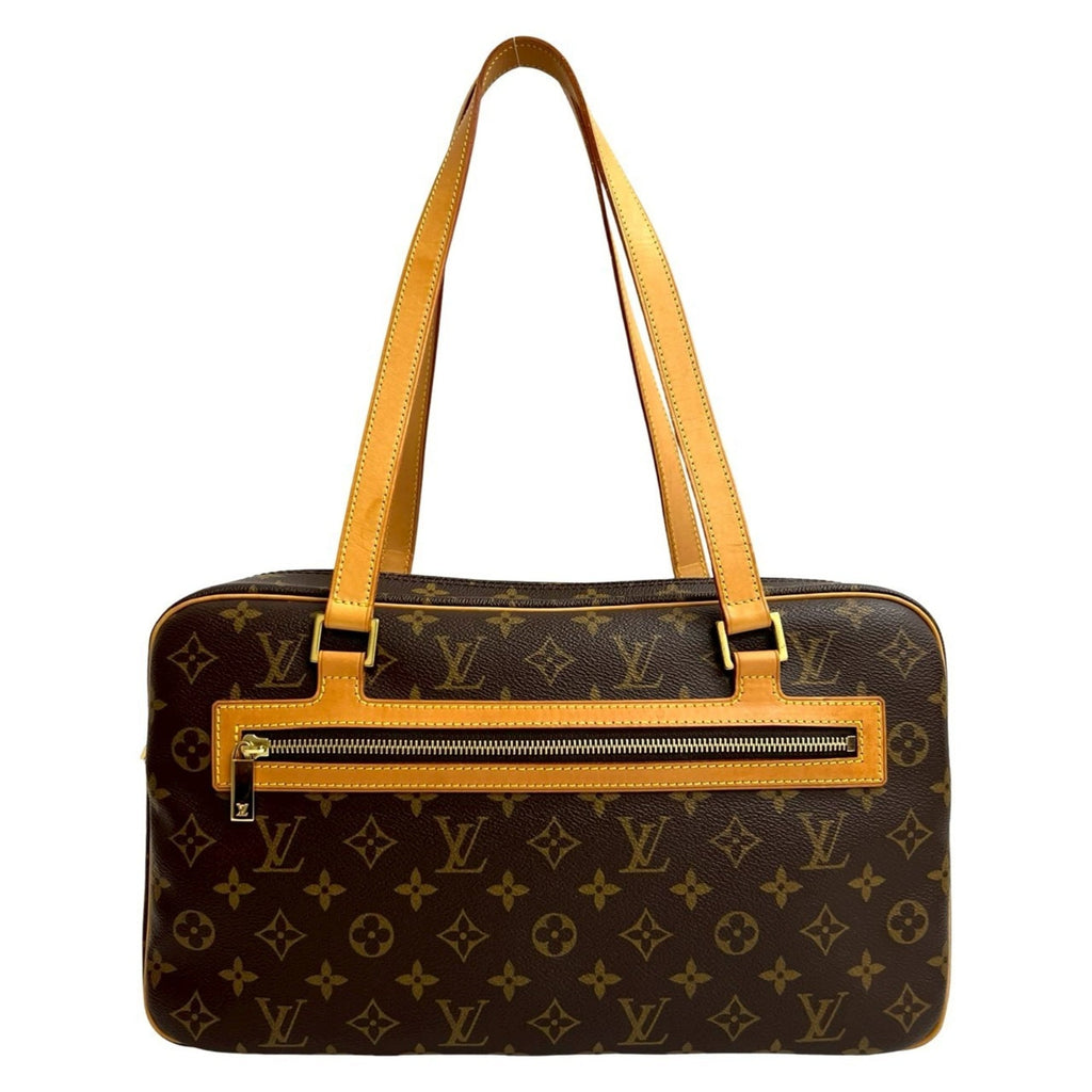 Louis Vuitton Brown Leather Pvc Shoulder Bag Tote Bag