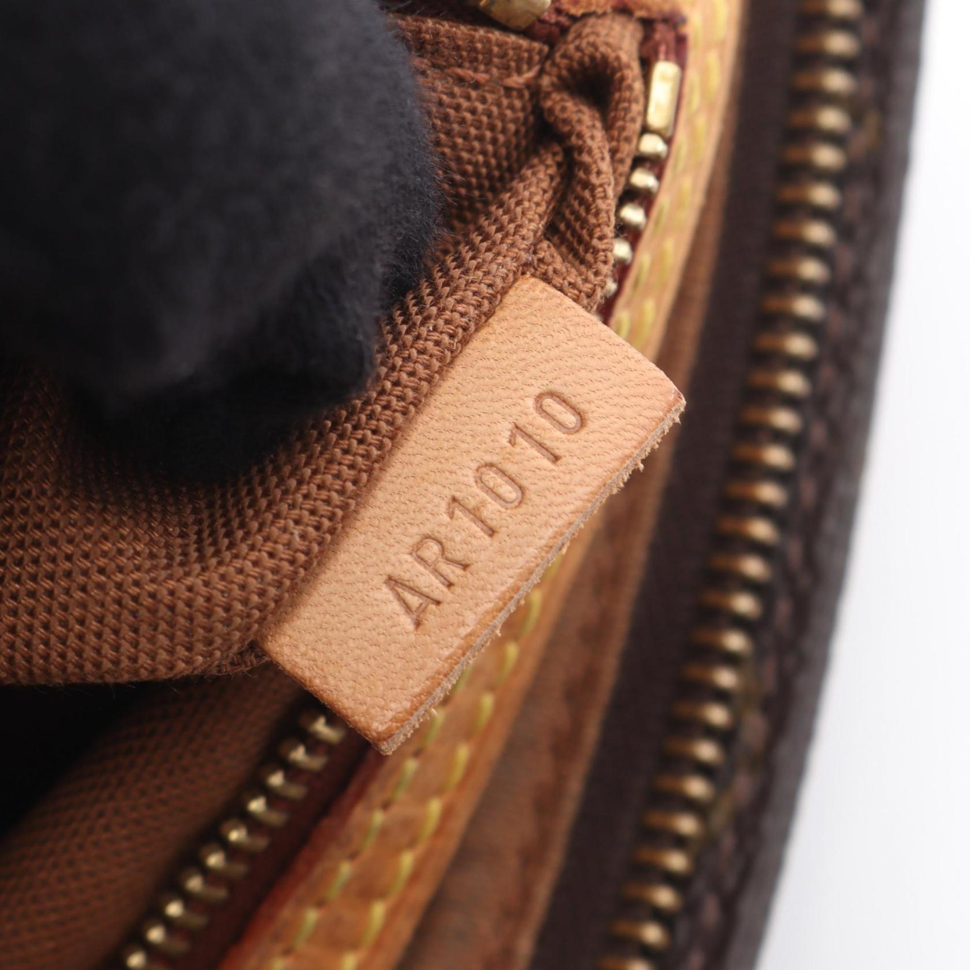Louis Vuitton Brown Monogram Pvc Coated Canvas Leather Shoulder Bag
