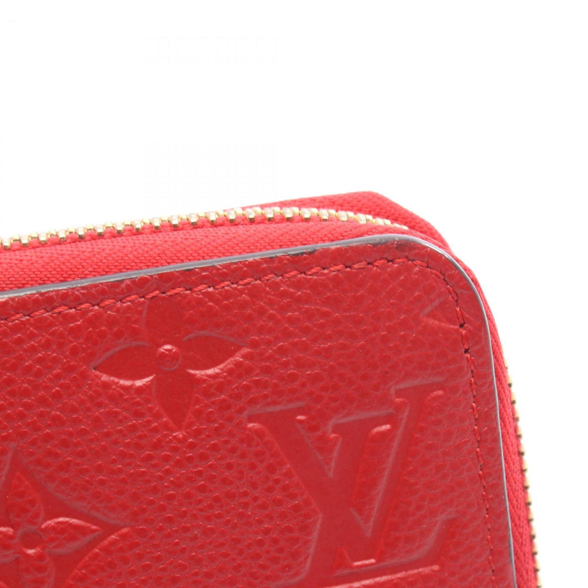 Louis Vuitton Red Color Sacrlet Monogram Empreinte Long Wallet