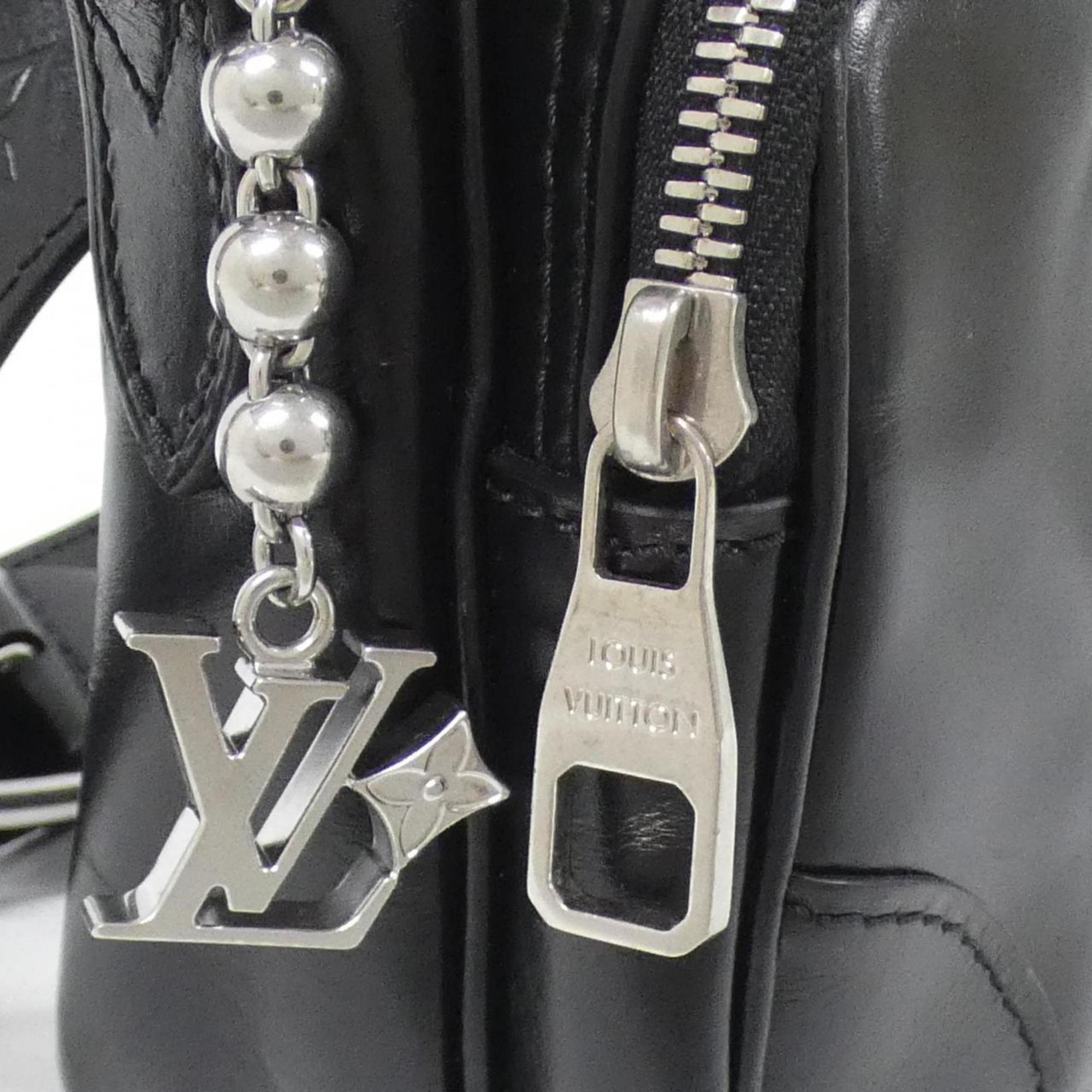 Louis Vuitton Black Leather Shoulder Bag