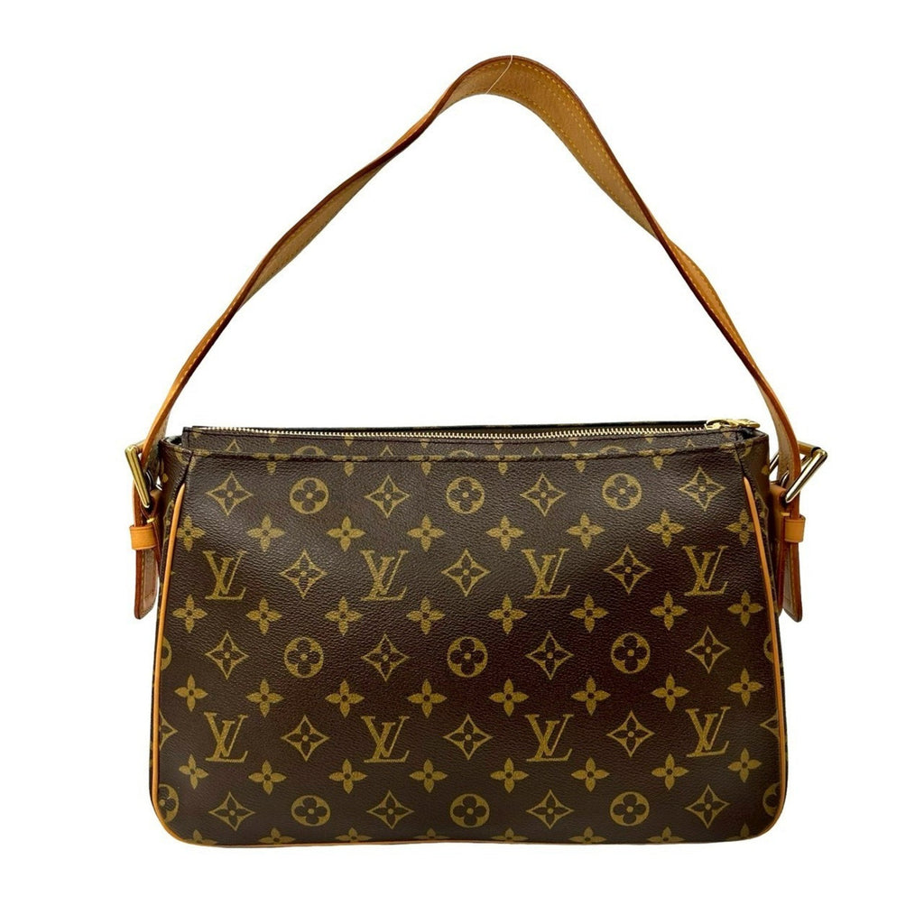 Louis Vuitton Brown Leather Pvc Shoulder Bag