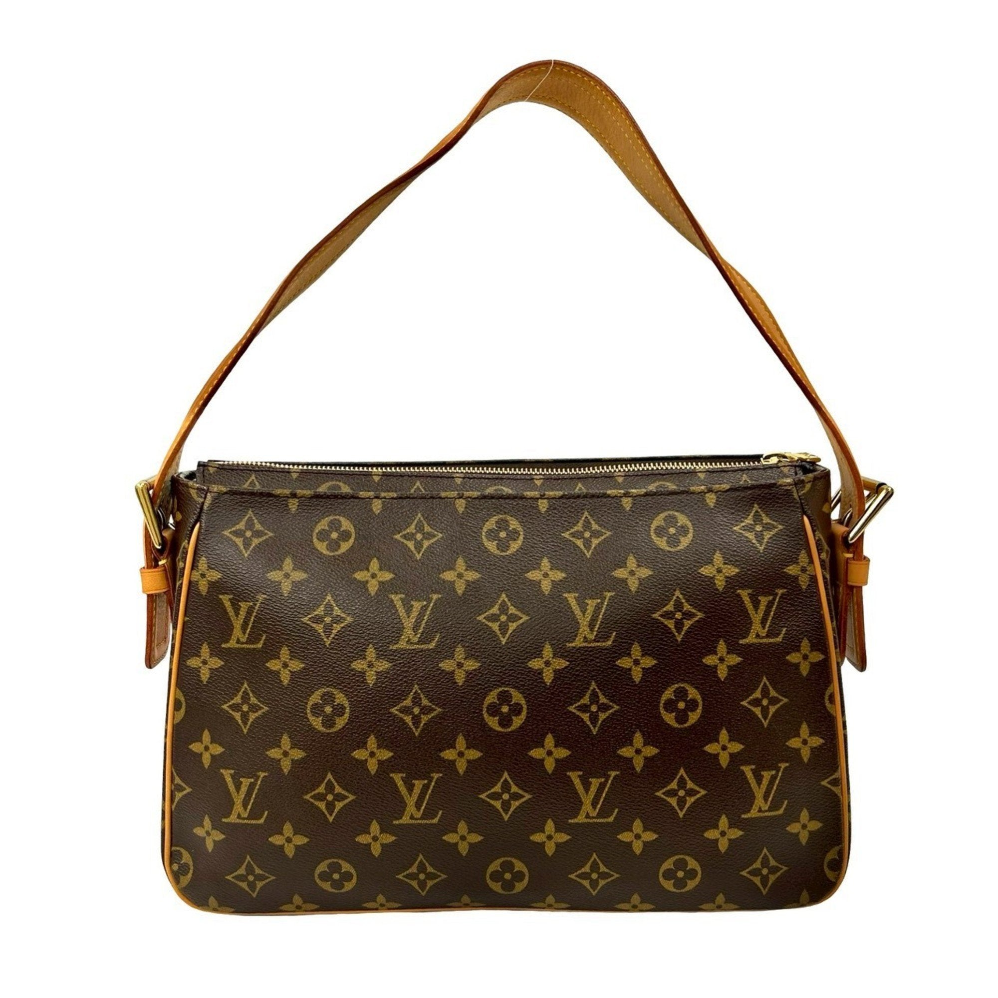 Louis Vuitton Brown Leather Pvc Shoulder Bag