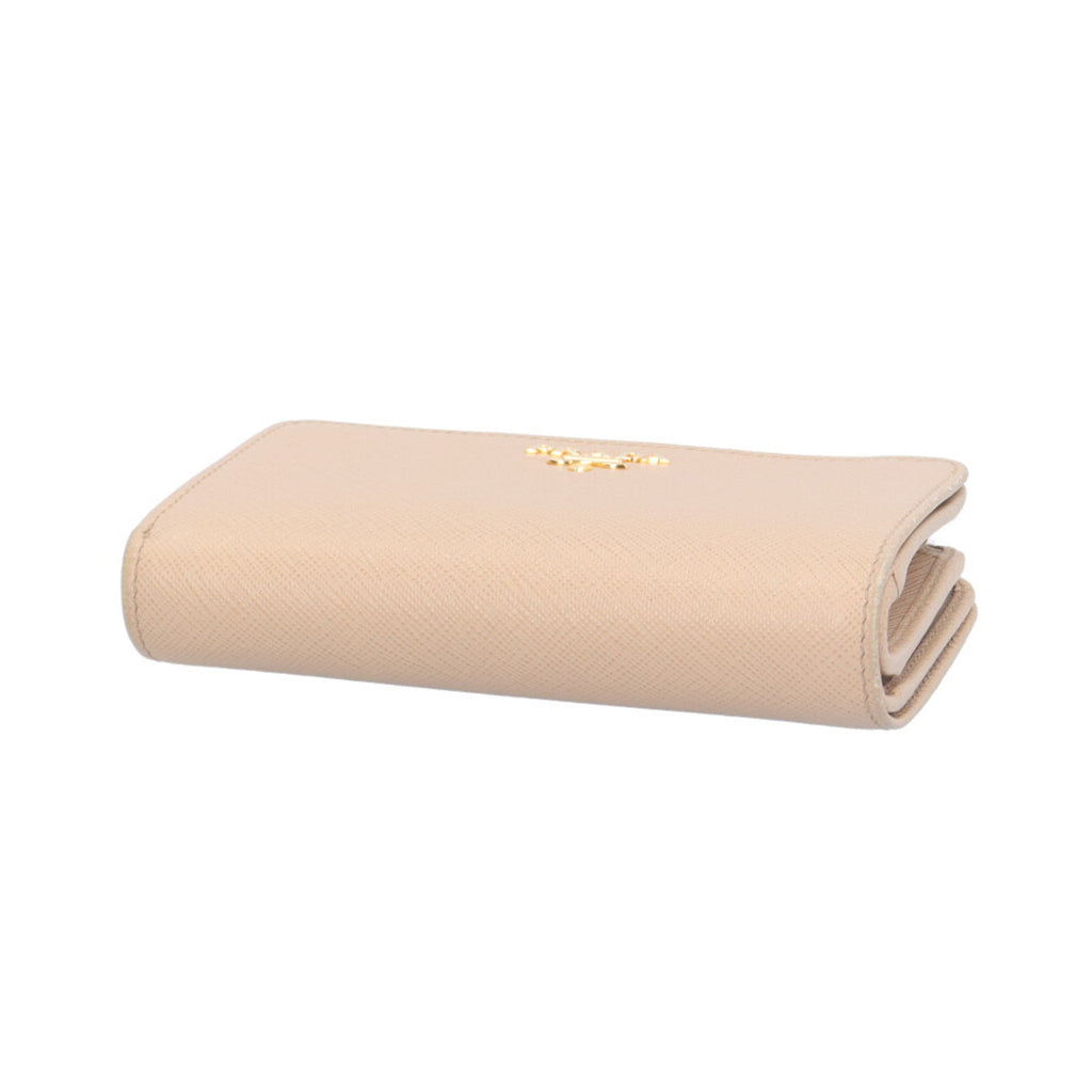 Prada Beige Leather Wallet (Bi-Fold)