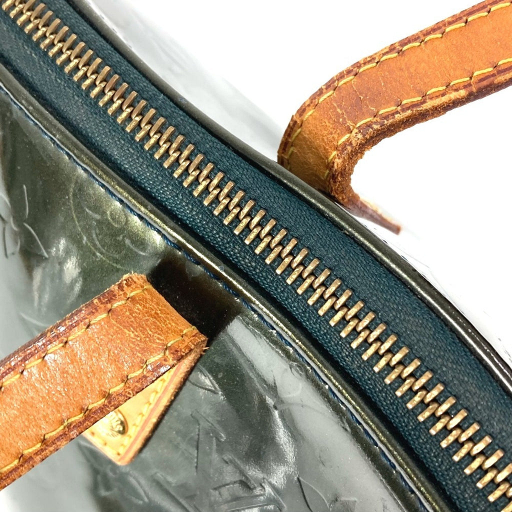 Louis Vuitton Blue Nuit Green Monogram Vernis Canvas Shoulder Bag Tote Bag