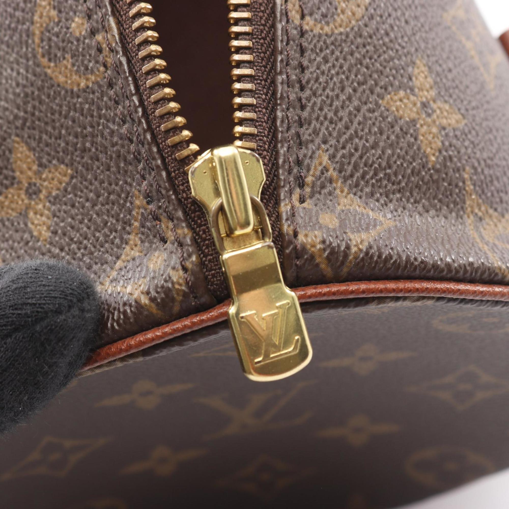 Louis Vuitton Brown Coated Canvas Leather Handbag