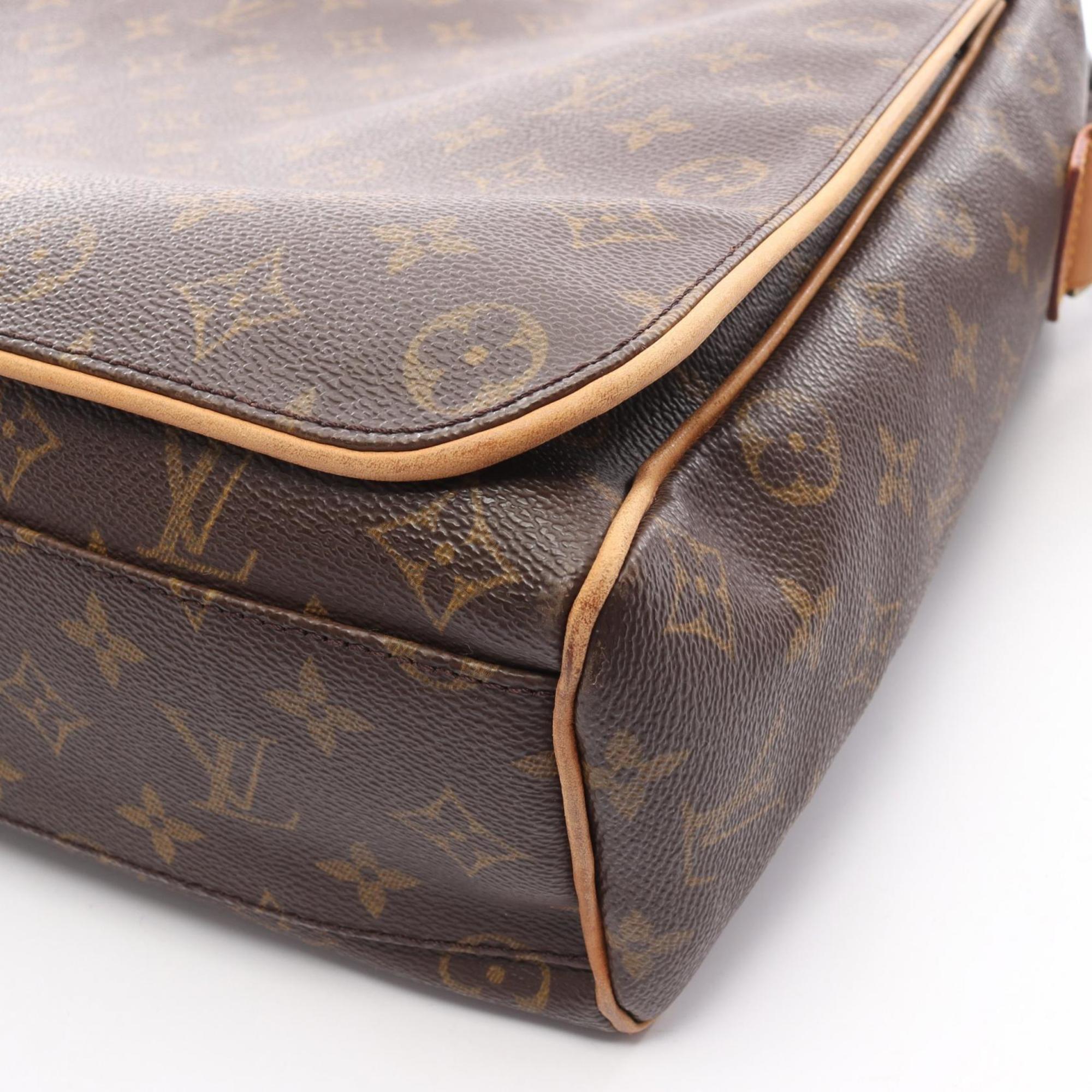 Louis Vuitton Brown Coated Canvas Leather Shoulder Bag