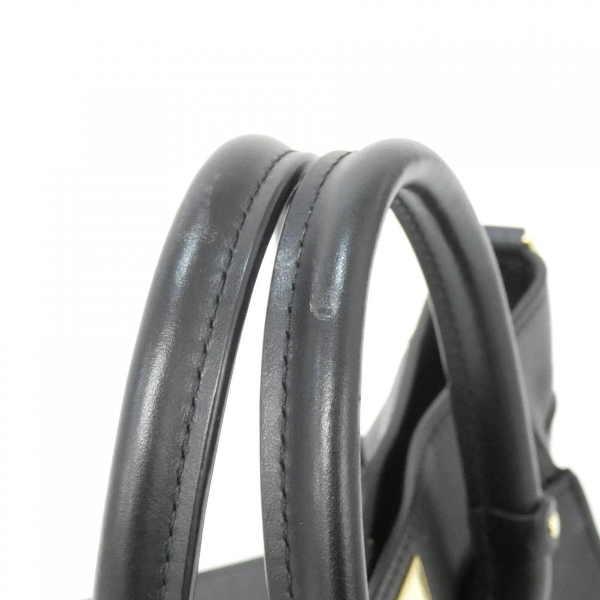 Louis Vuitton Black Coated Canvas Leather Handbag