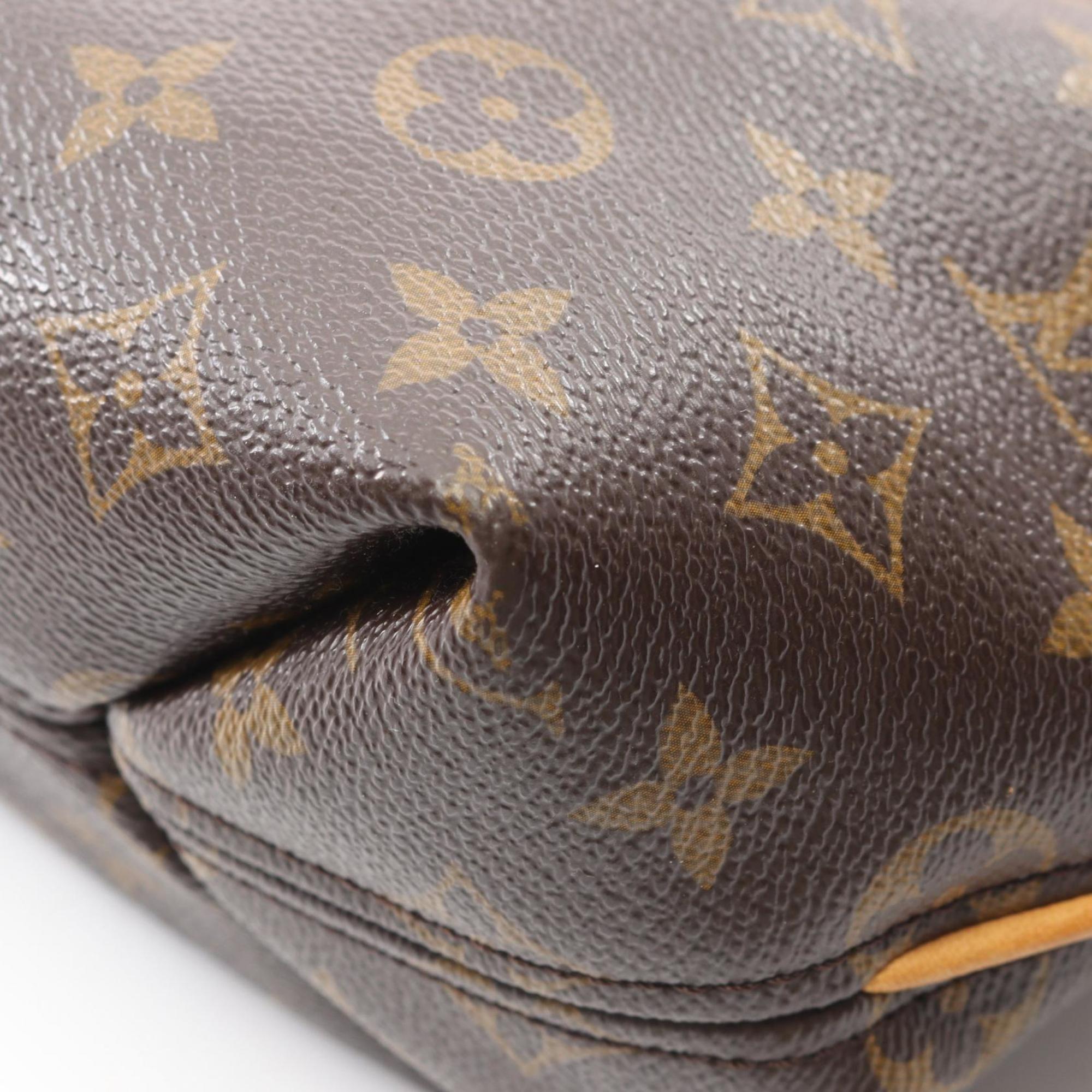 Louis Vuitton Monogram Brown Coated Canvas Leather Shoulder Bag