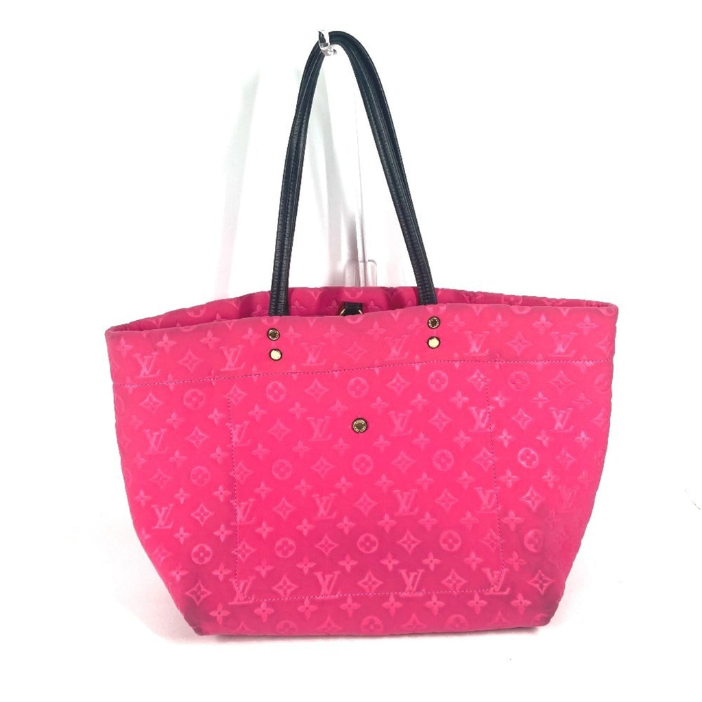 Louis Vuitton Black Pink Microfiber Shoulder Bag Tote Bag