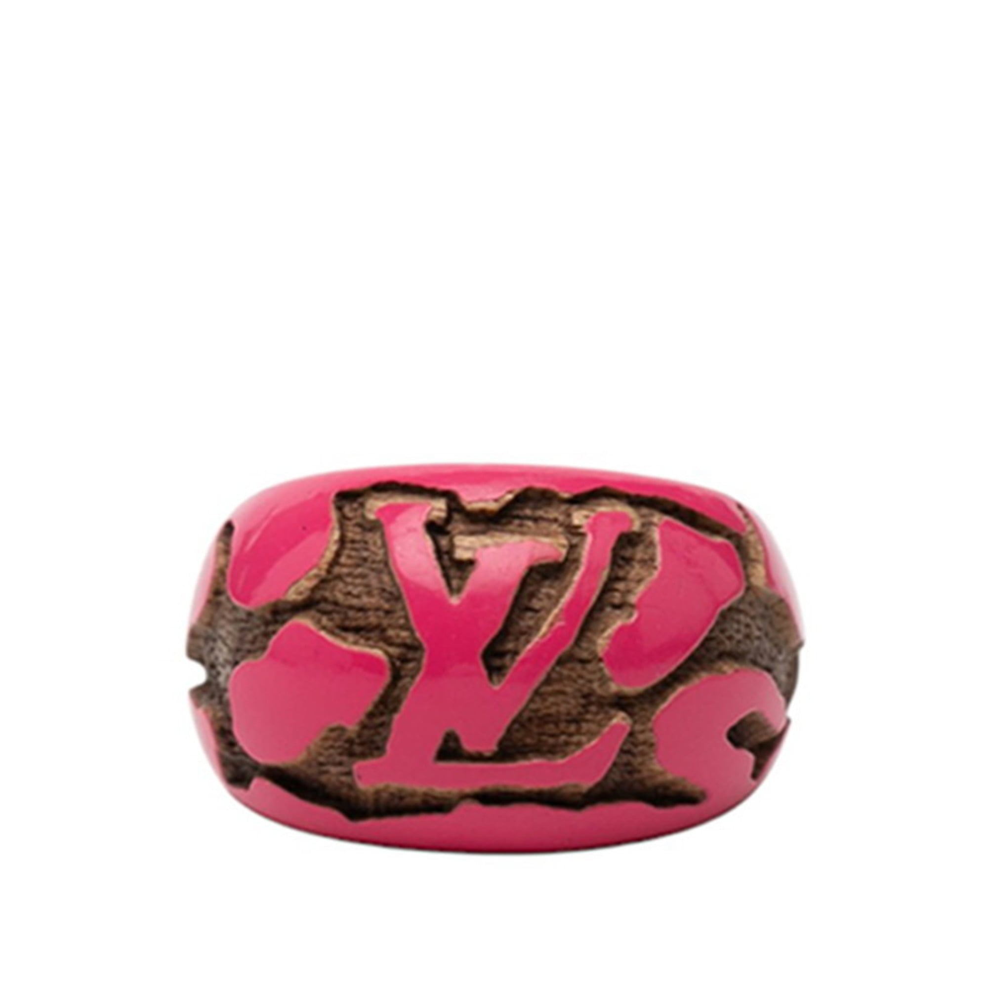 Louis Vuitton Pink Wood Band Ring