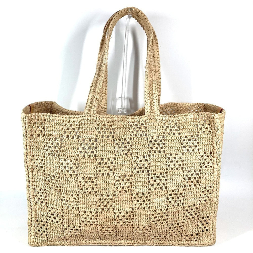Louis Vuitton Natural Raffia Leather Handbag Shoulder Bag Tote Bag