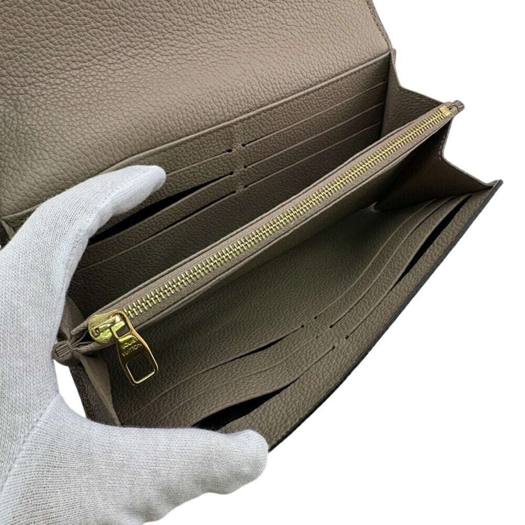 Louis Vuitton Beige Galle Monogram Empreinte Leather Long Wallet